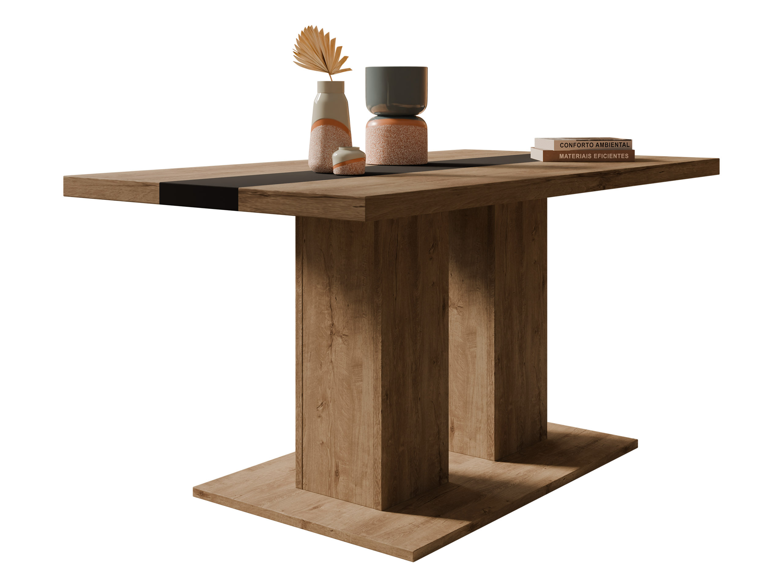 Coffee table Tucson 147 (Lefkas oak + Black)