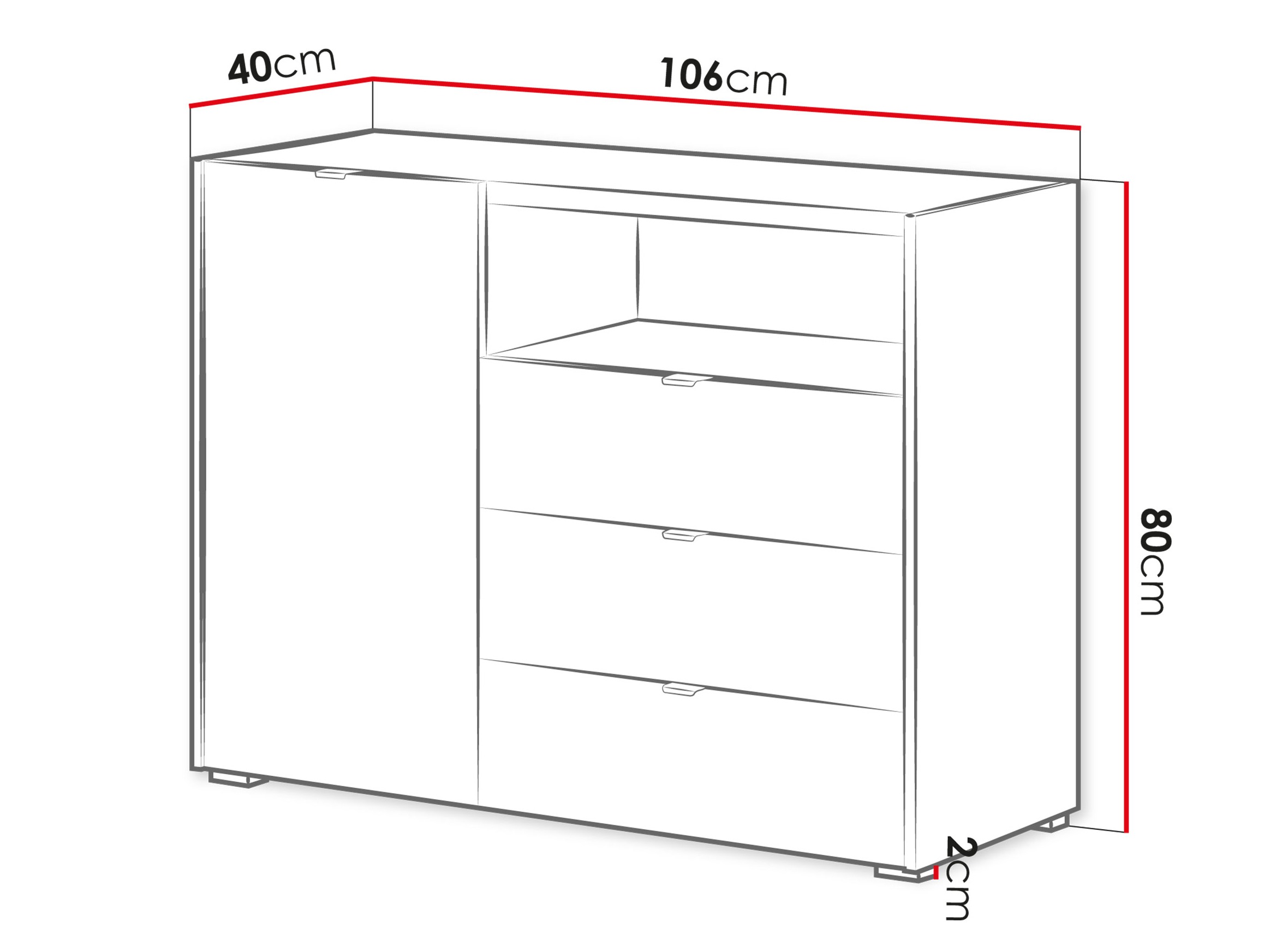 Chest of drawers Comfivo Ordo