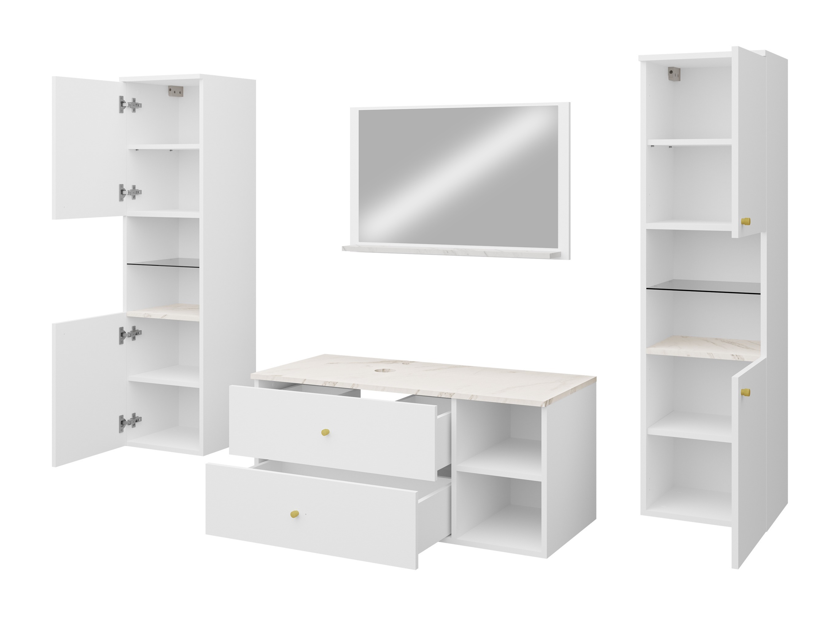 Bathroom set Salus III (Cashmere + Cremona oak)