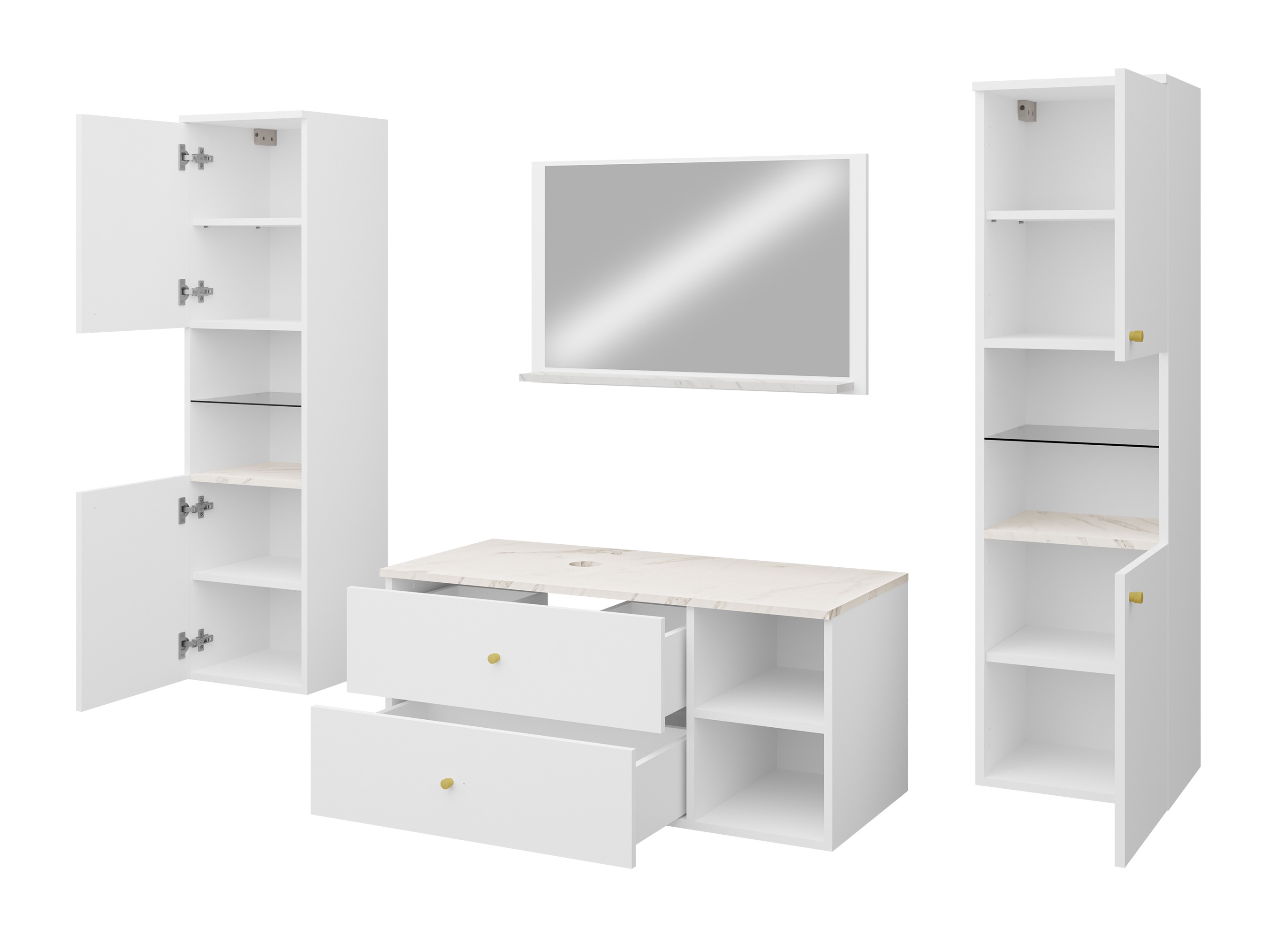 Bathroom set Salus III (Cashmere + Cremona oak)