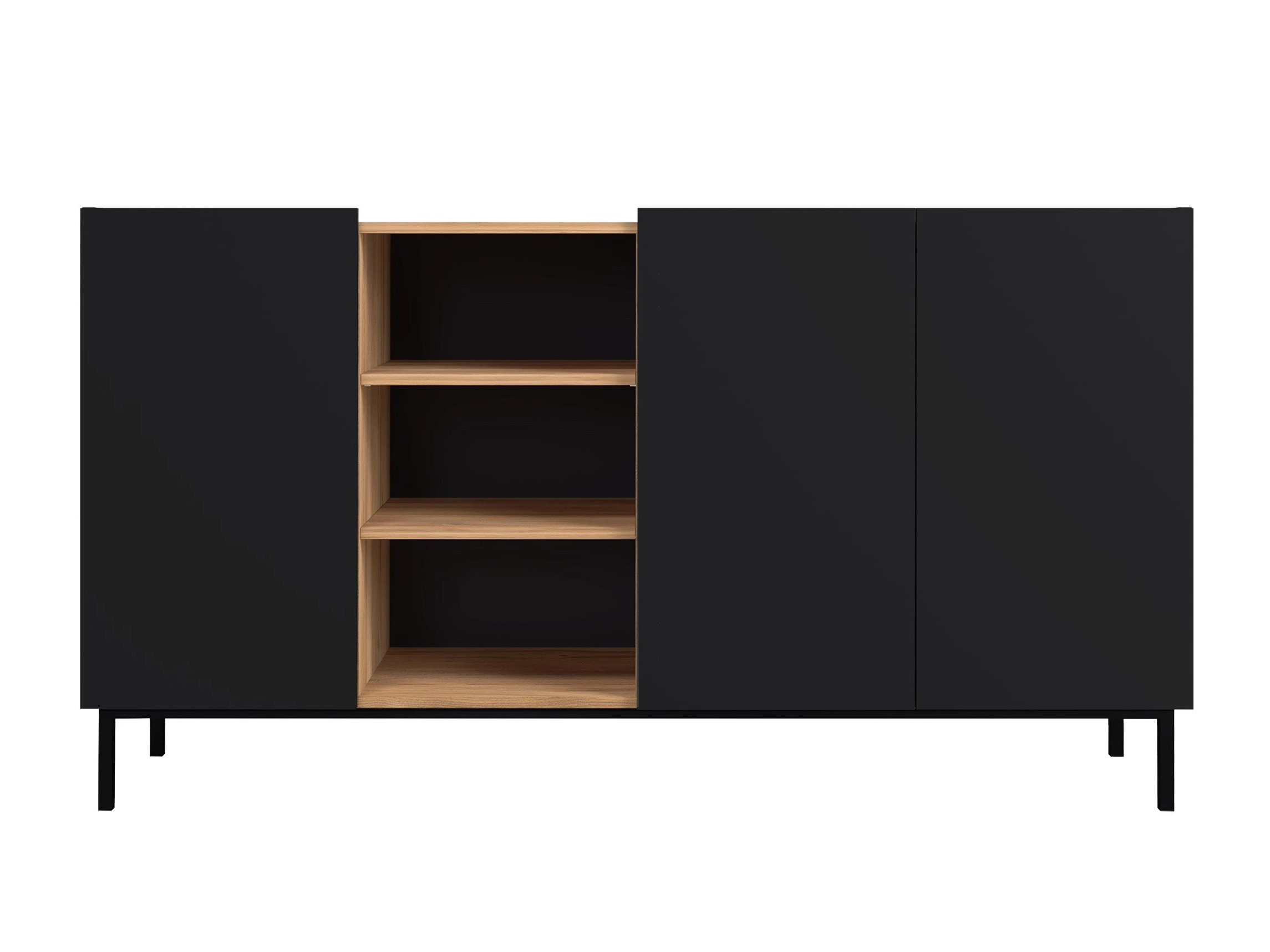 Sideboard Veldome 100 (Black + Light brown)