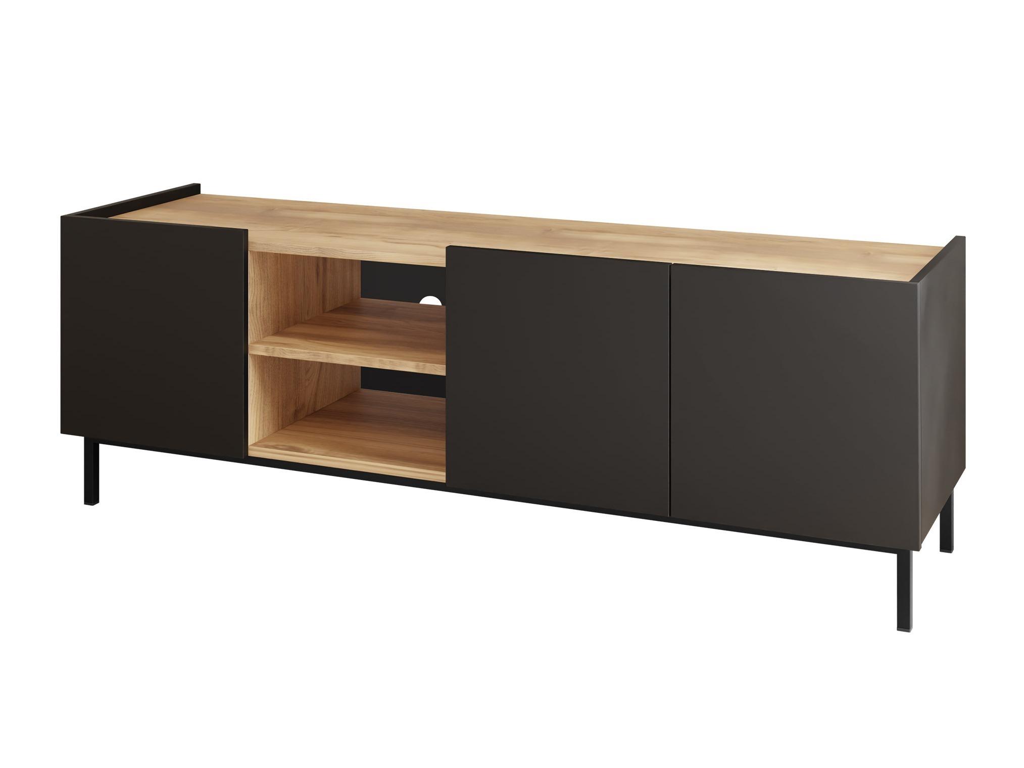 TV stand Veldome 102 (Black + Light brown)