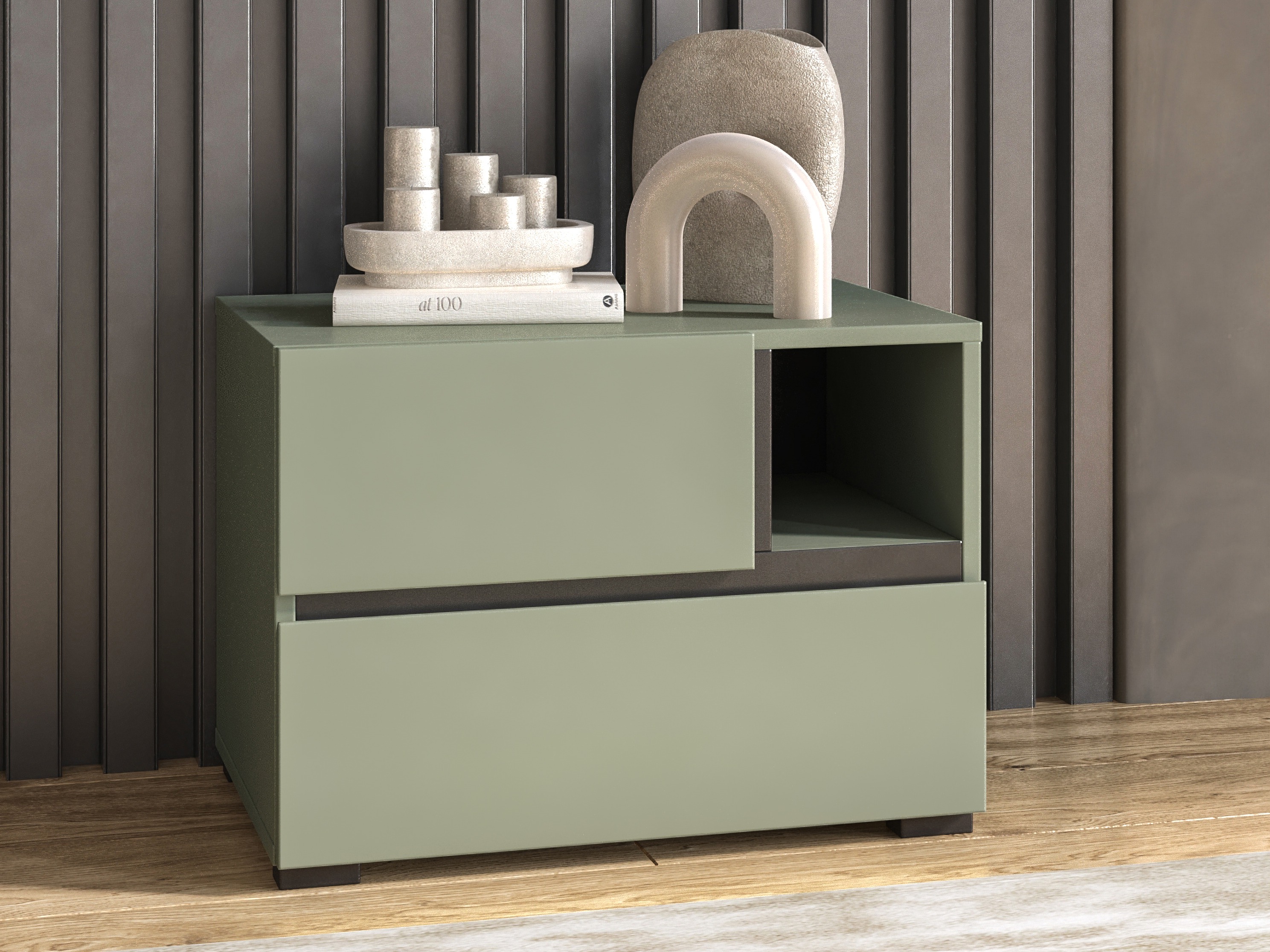 Bedside table Alfere 120 (Green)