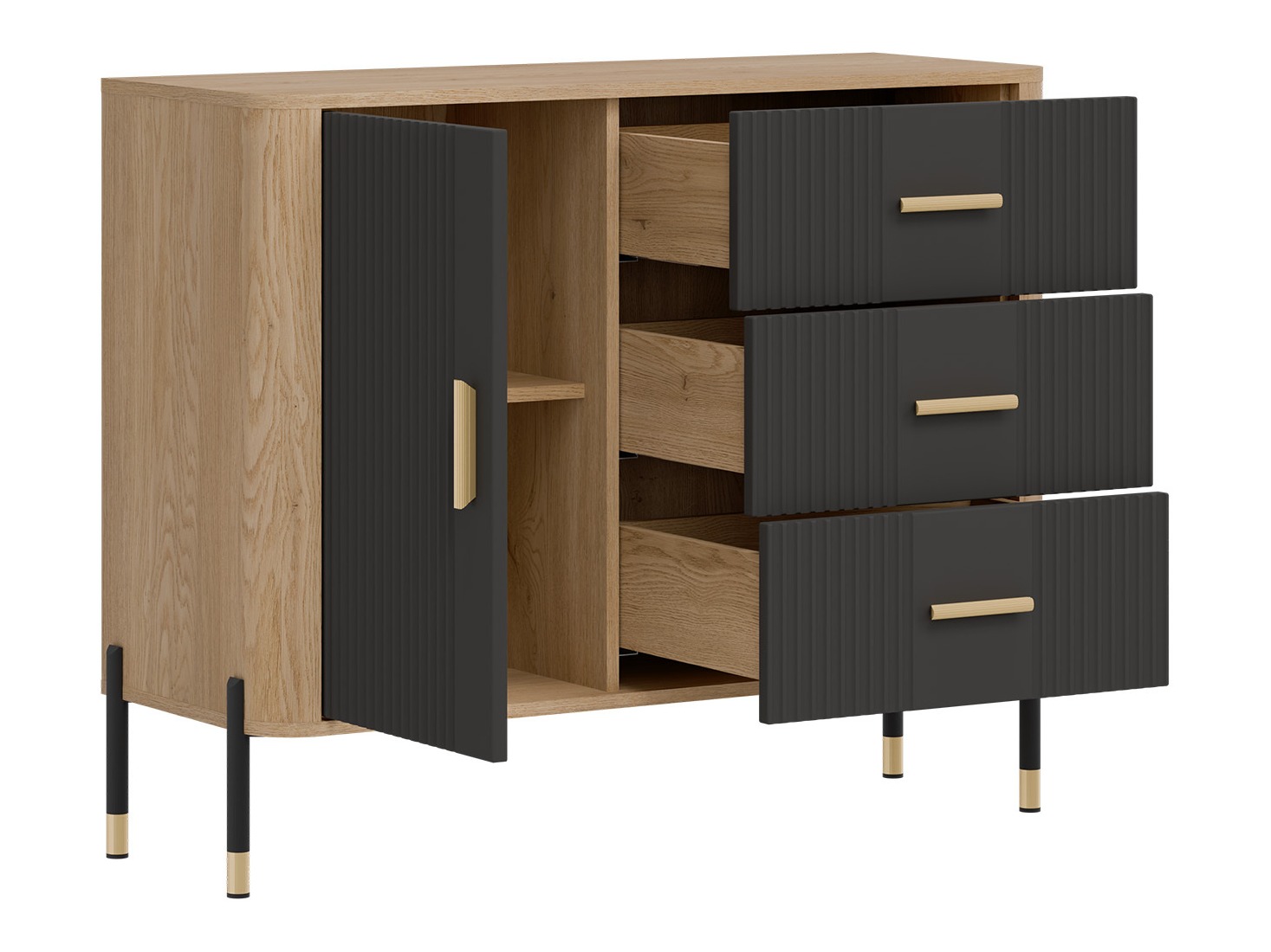 Chest of drawers Flosora 107 (Anthracite)