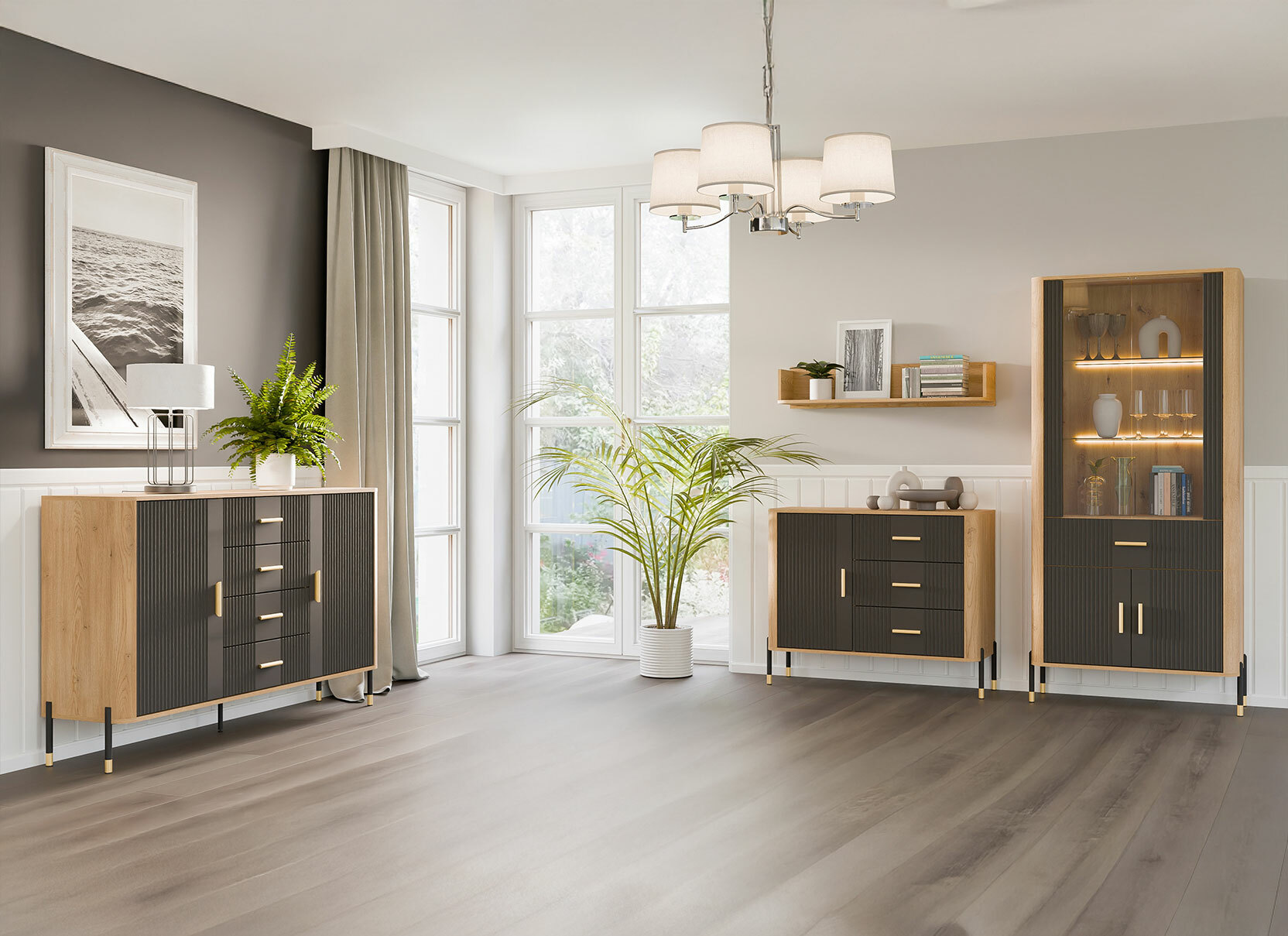 Chest of drawers Flosora 107 (Anthracite)