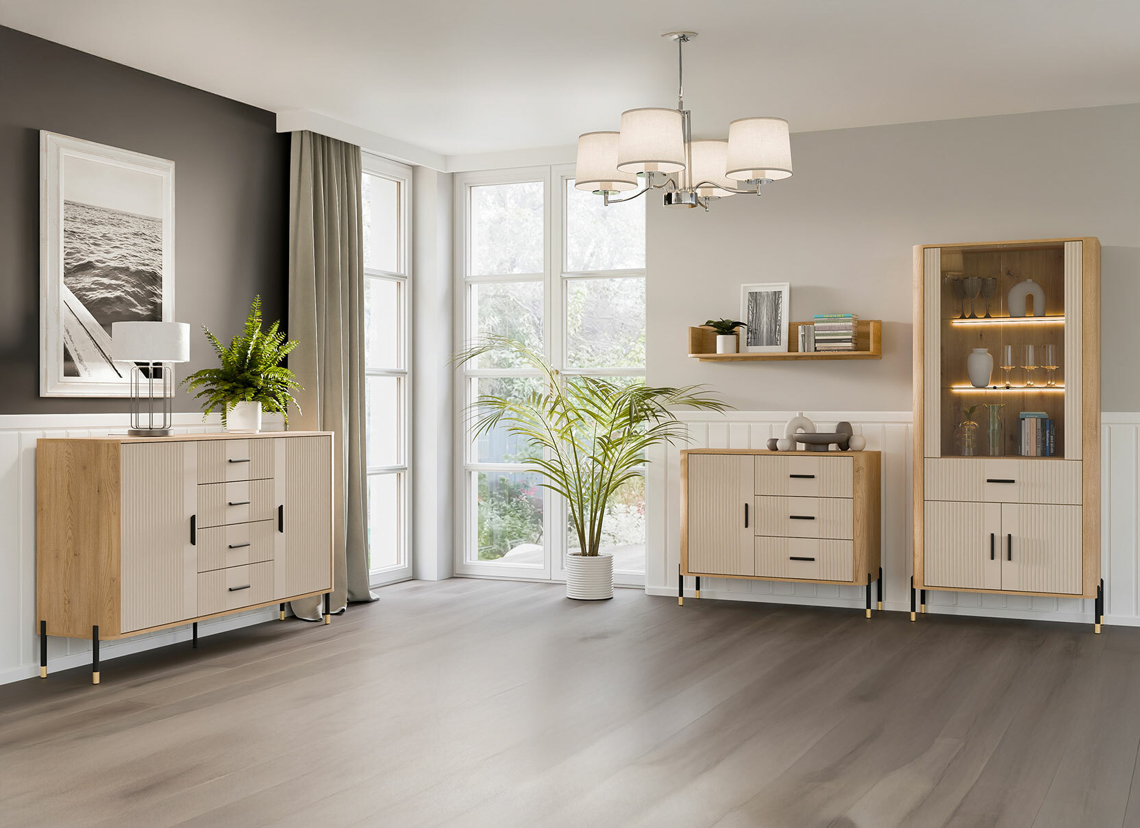 Chest of drawers Flosora 107 (Cashmere)