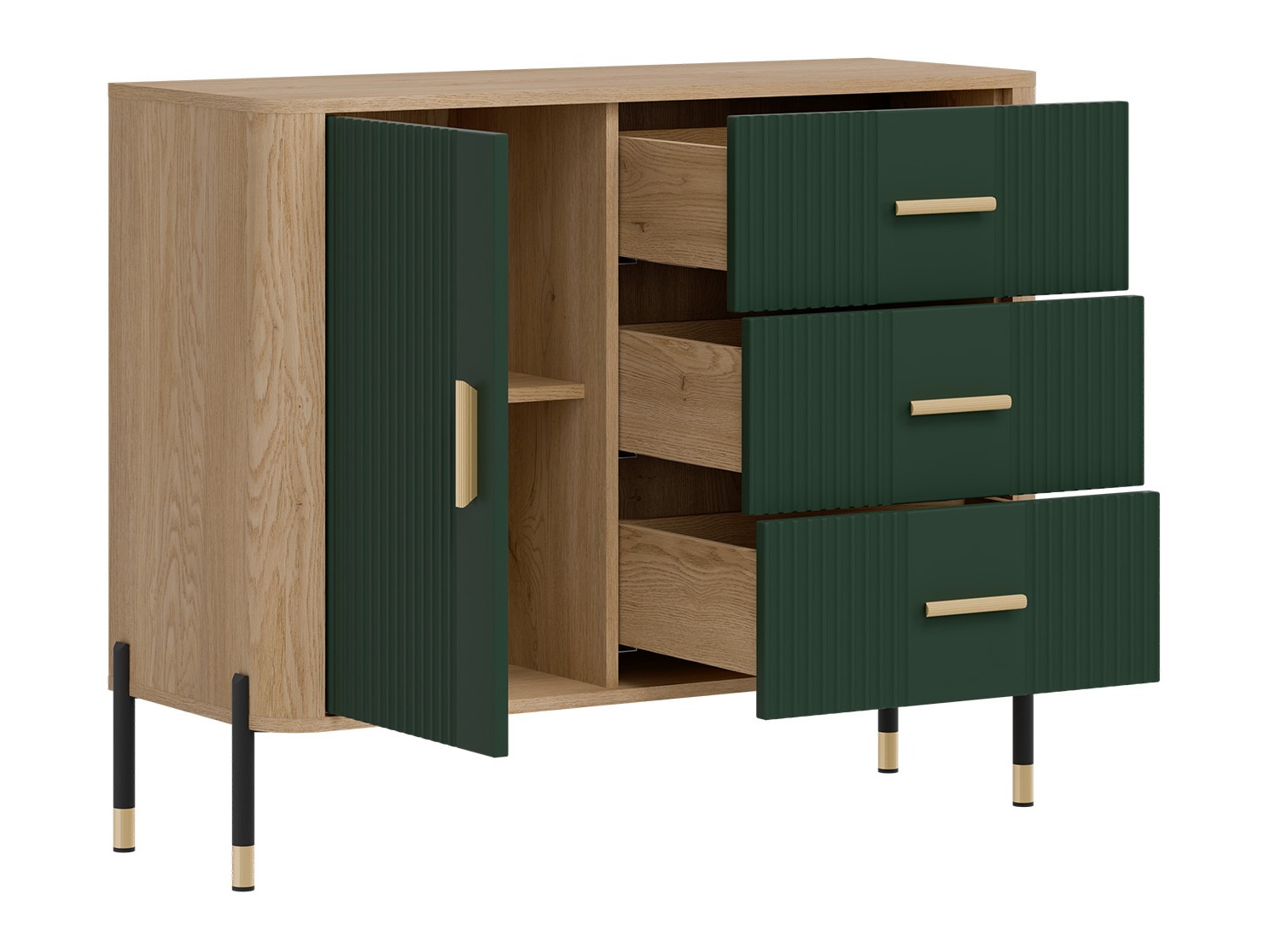 Chest of drawers Flosora 107 (Green)