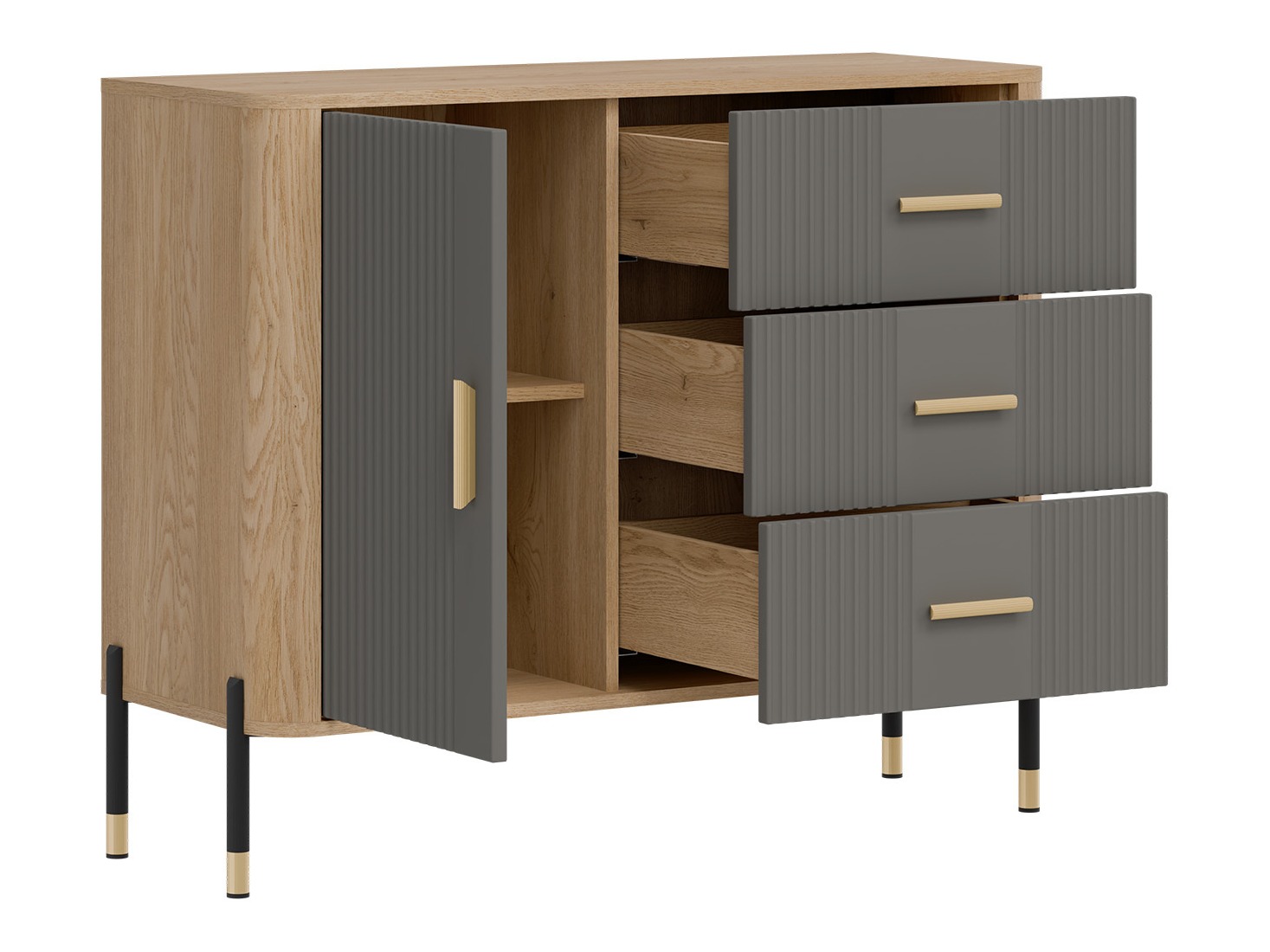 Chest of drawers Flosora 107 (Grey)