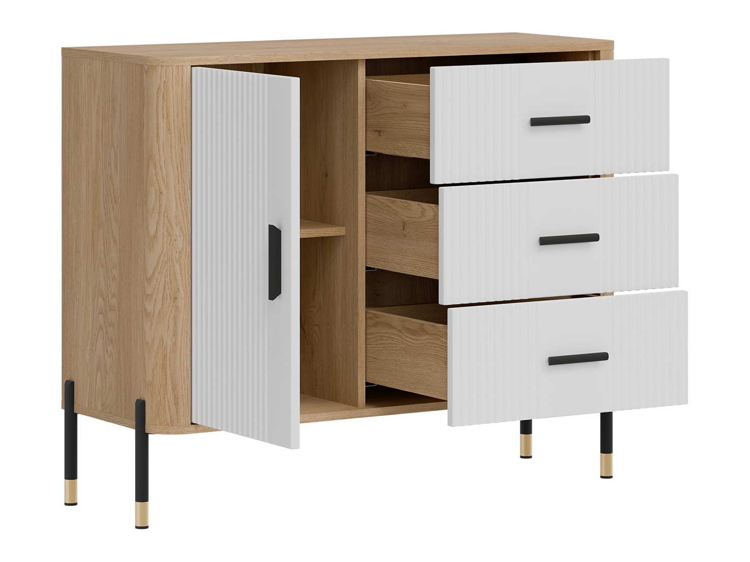Chest of drawers Flosora 107 (White)