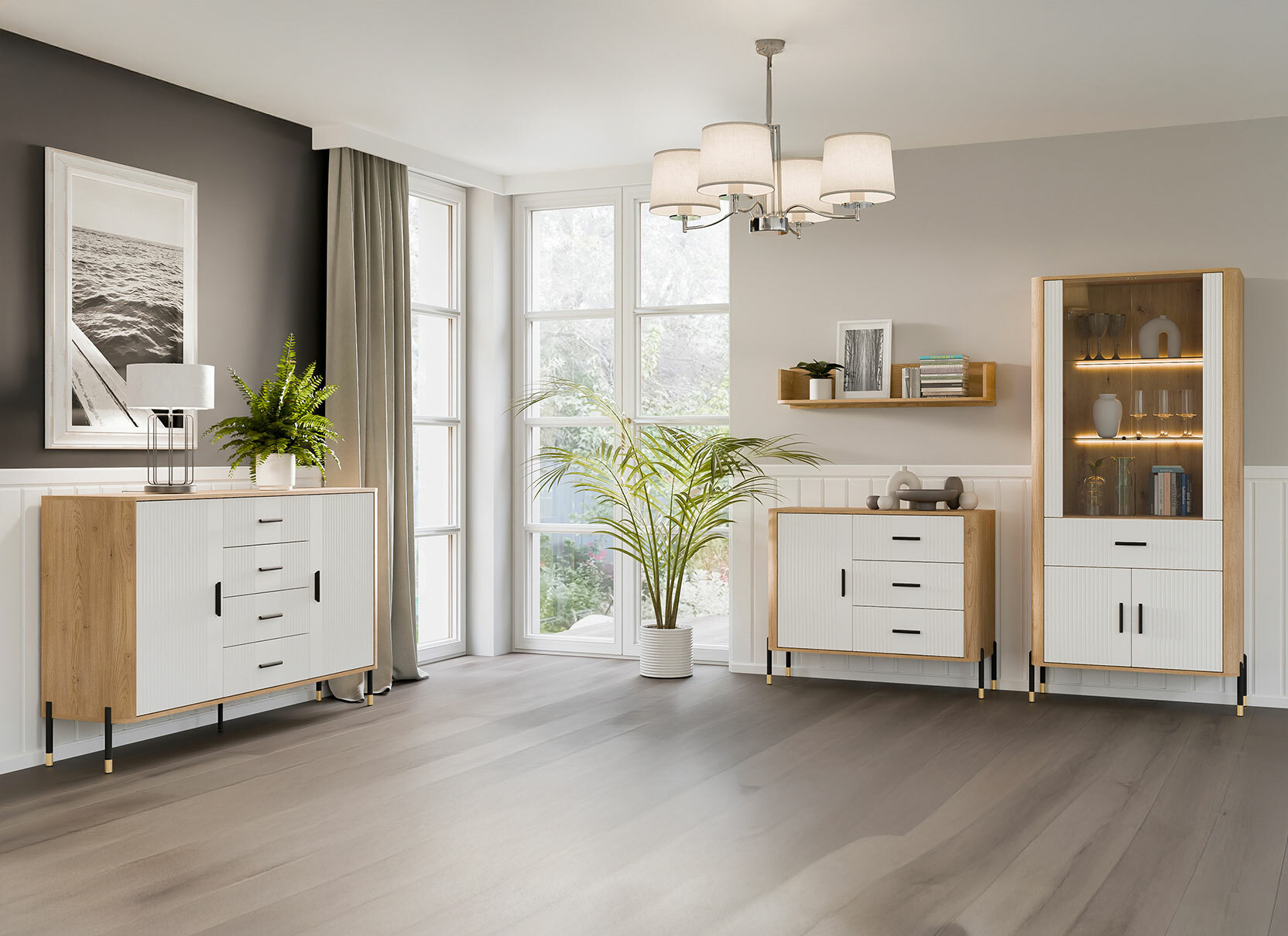 Chest of drawers Flosora 107 (White)