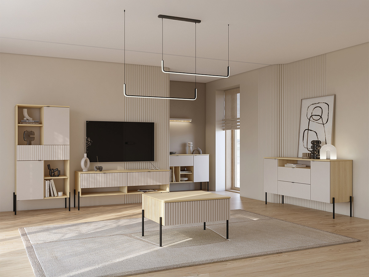 Bookcase Levtenu 110 (Oak + Cashmere)