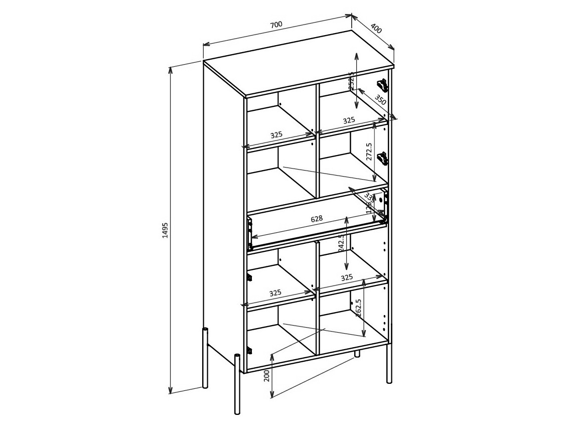 Bookcase Levtenu 110 (Oak)