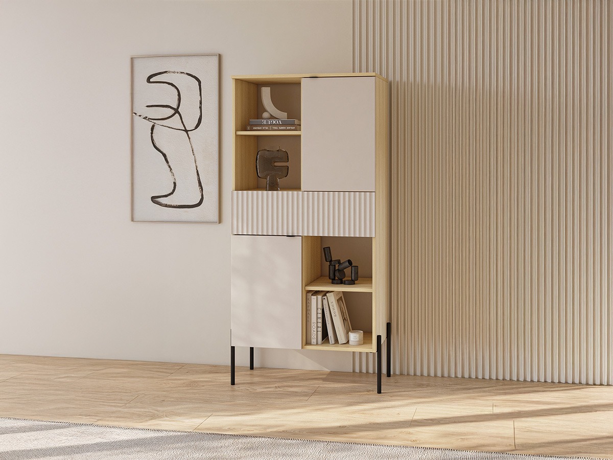 Bookcase Levtenu 111 (Oak + Cashmere)