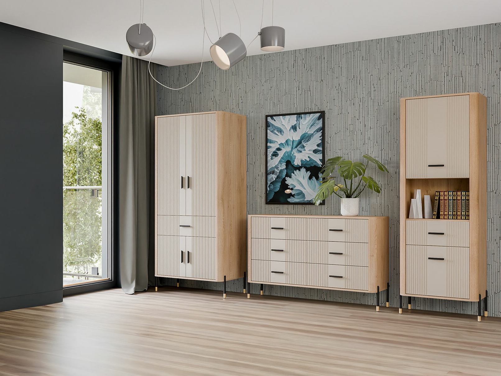 Chest of drawers Flosora 109 (Cashmere)