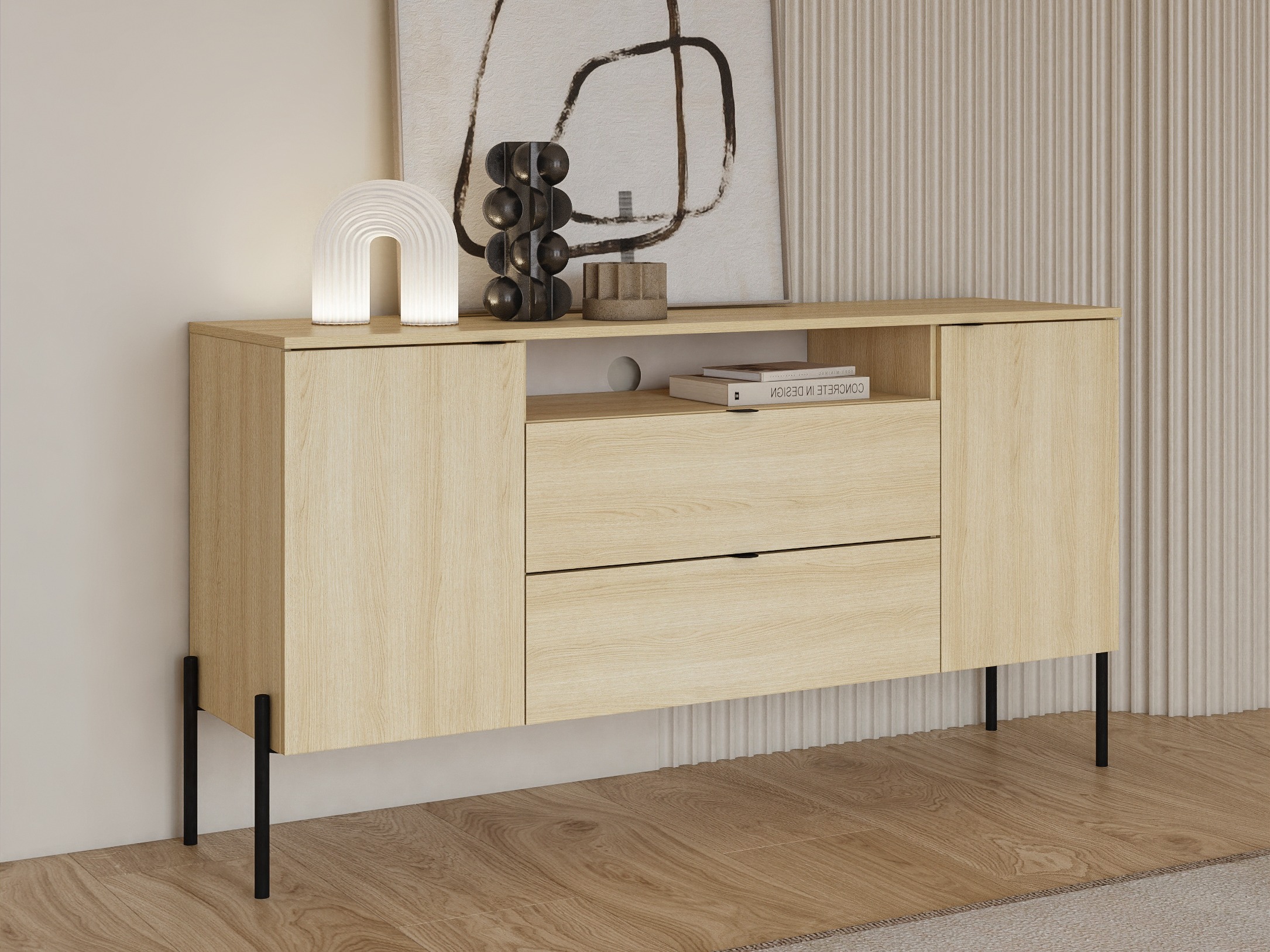 Chest of drawers Levtenu 114 (Oak)