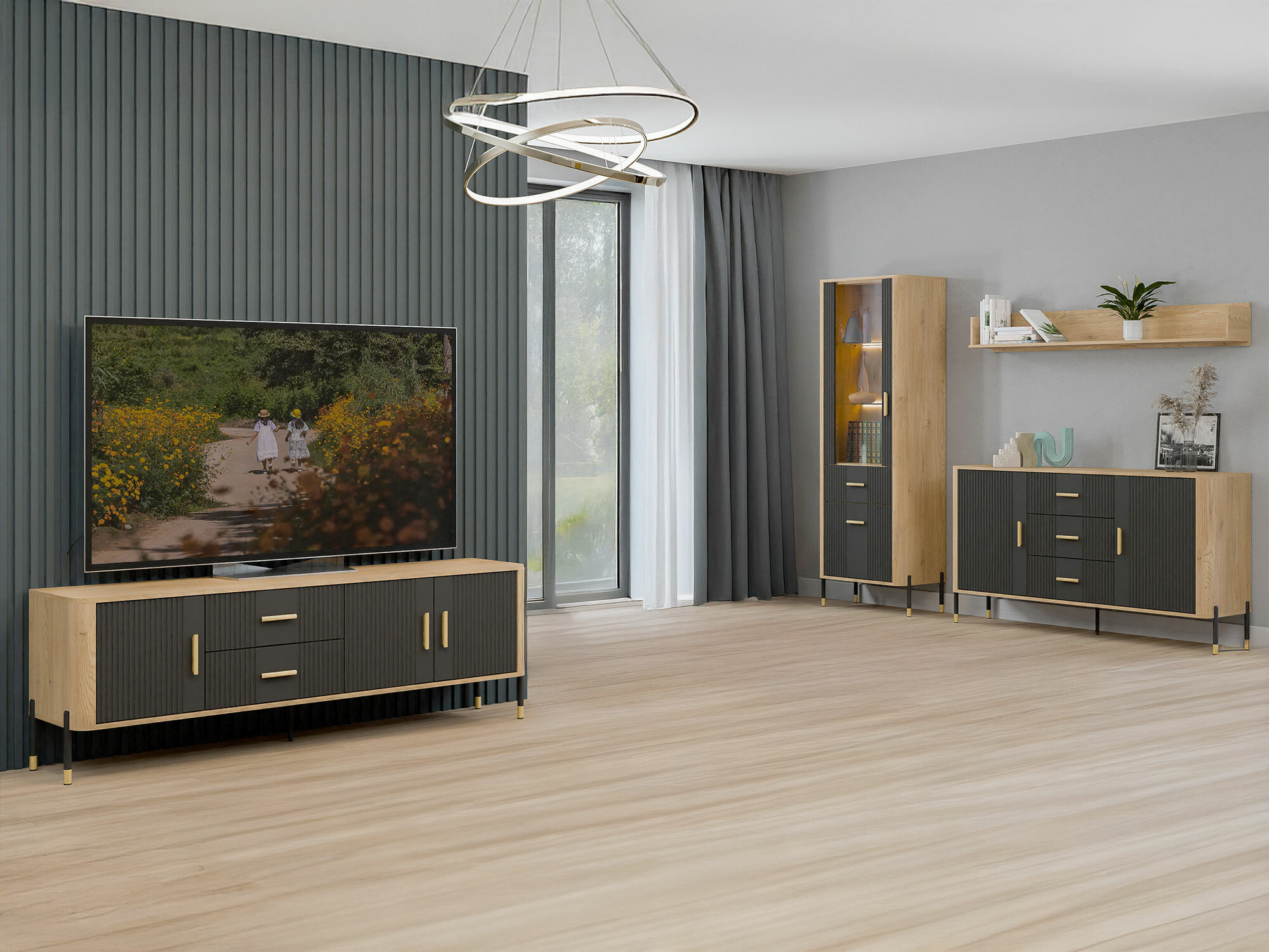 TV stand Flosora 105 (Anthracite)