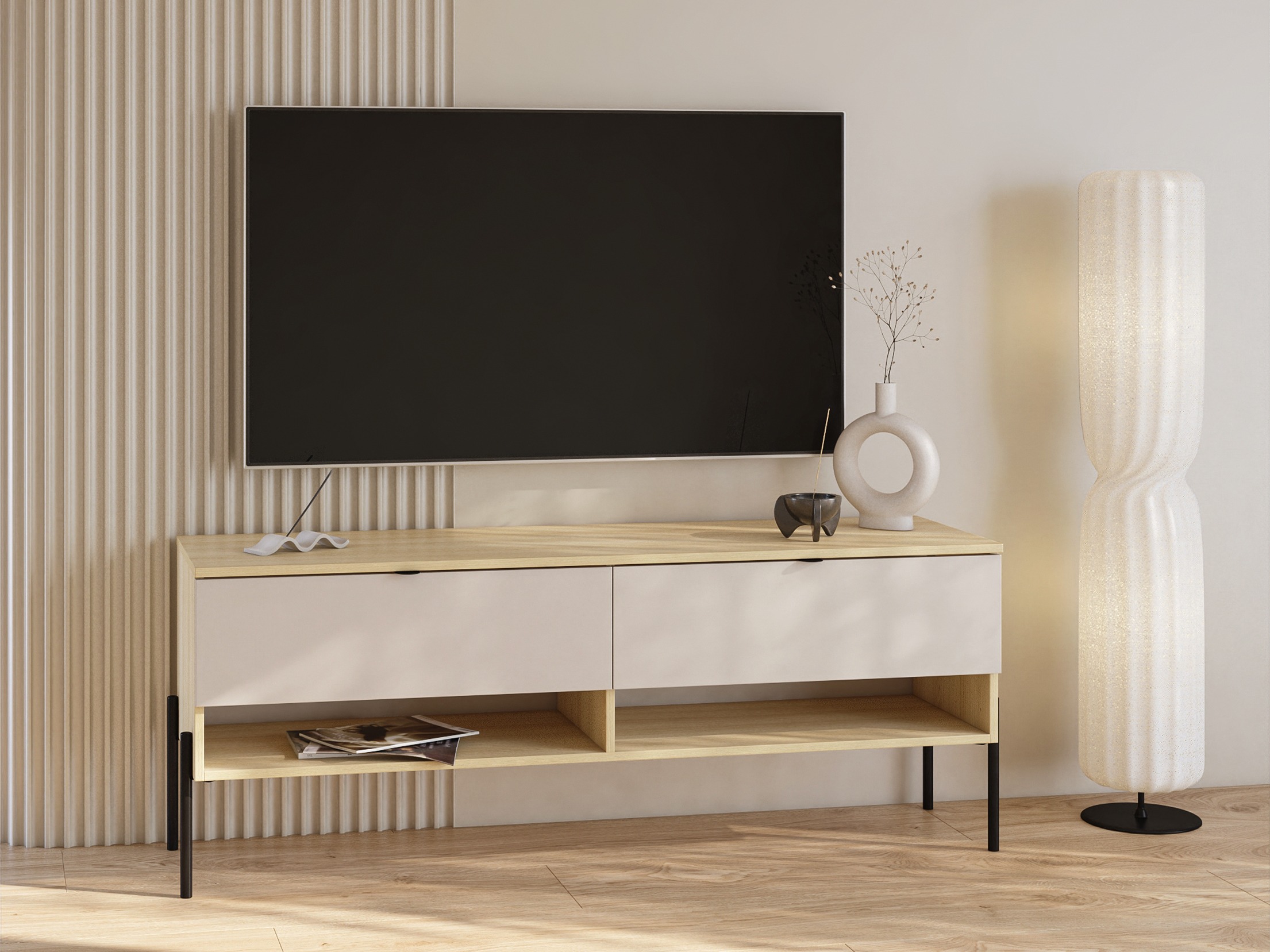 TV stand Levtenu 108 (Oak + Cashmere)