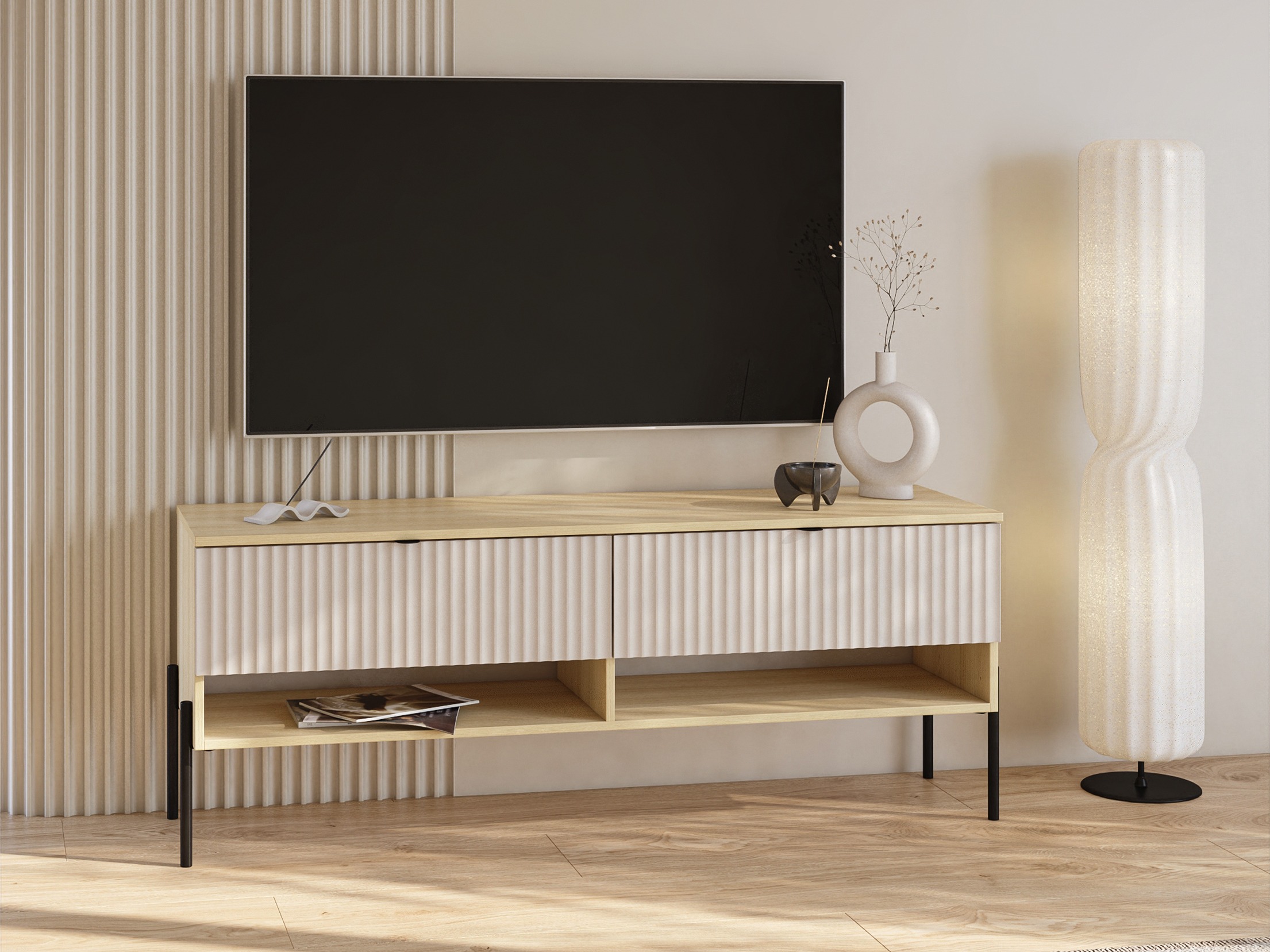 TV stand Levtenu 109 (Oak + Cashmere)