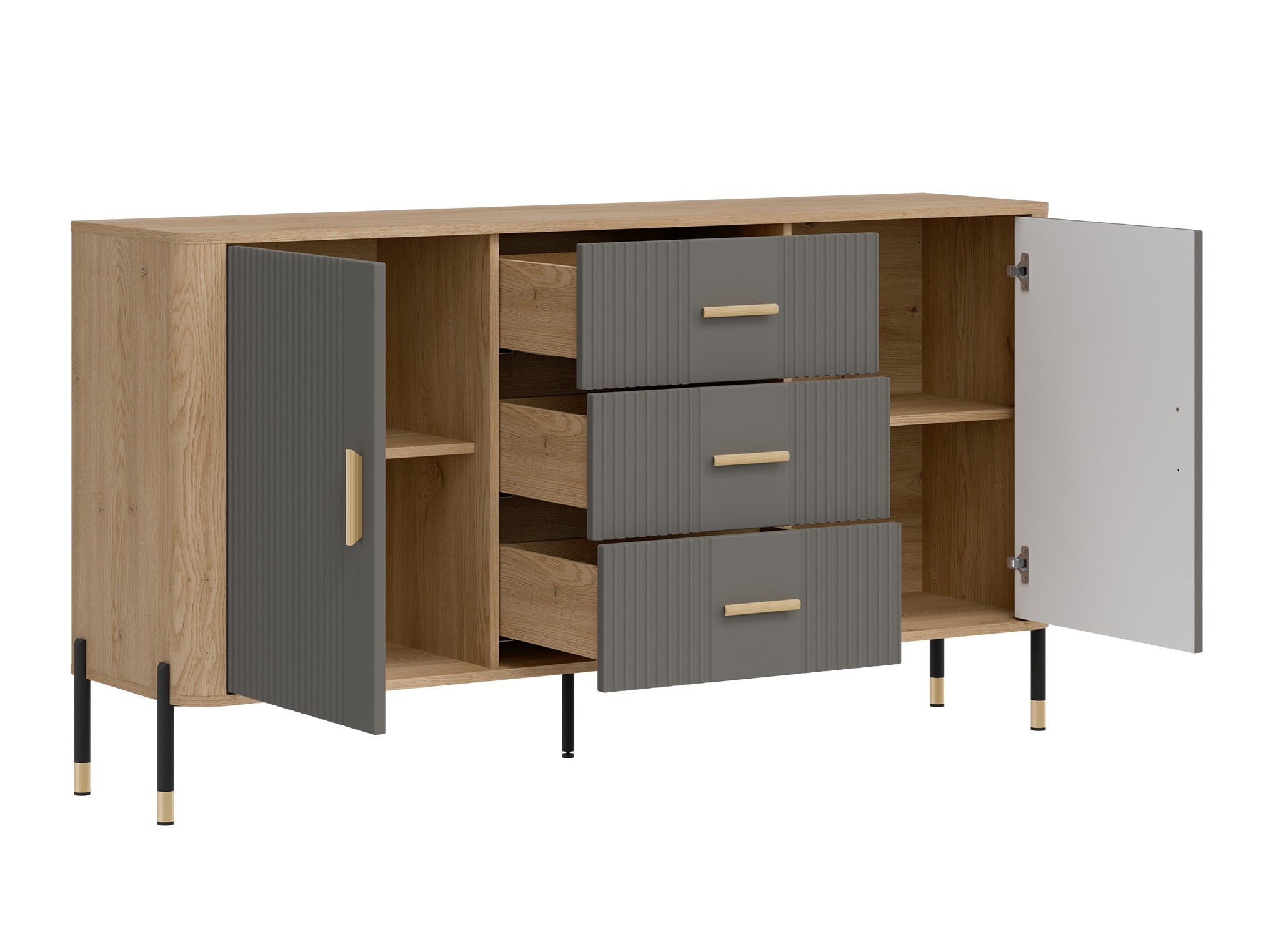 Chest of drawers Flosora 113 (Grey)