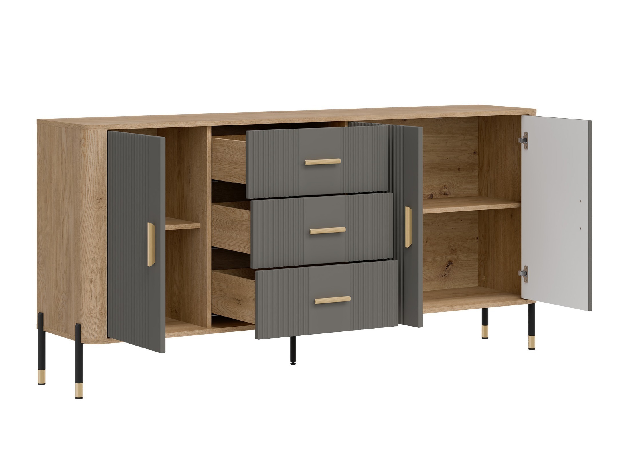 Chest of drawers Flosora 115 (Grey)
