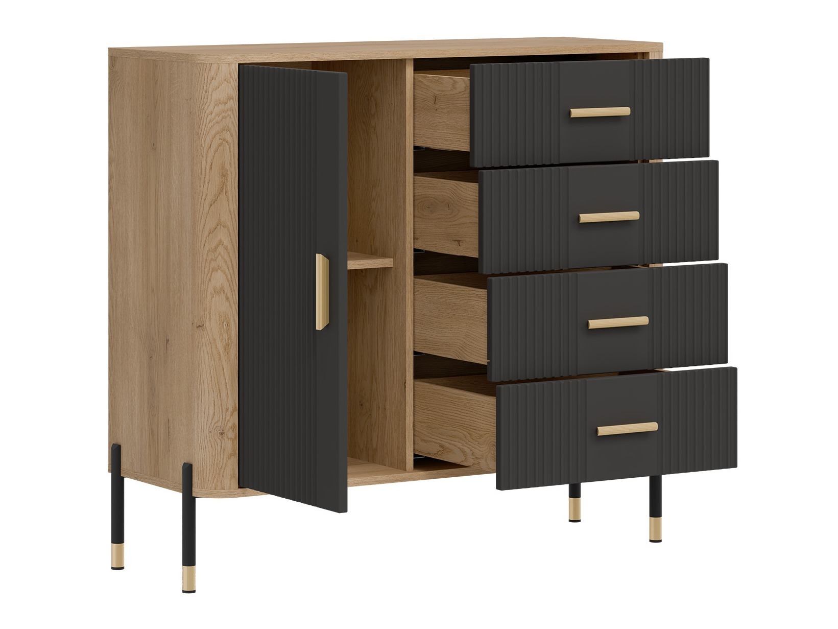 Chest of drawers Flosora 117 (Anthracite)