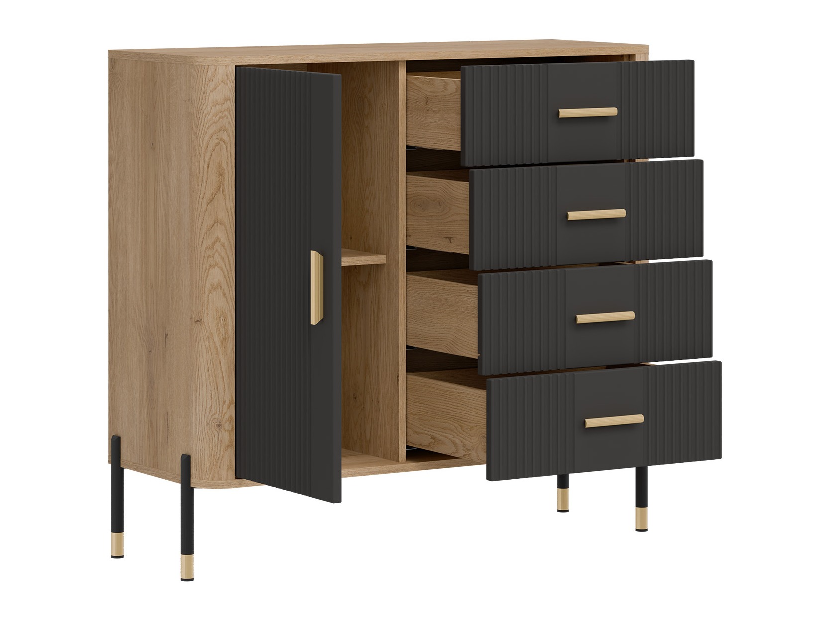 Chest of drawers Flosora 117 (Anthracite)