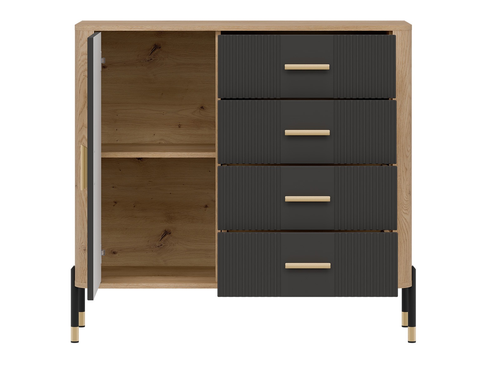 Chest of drawers Flosora 117 (Anthracite)