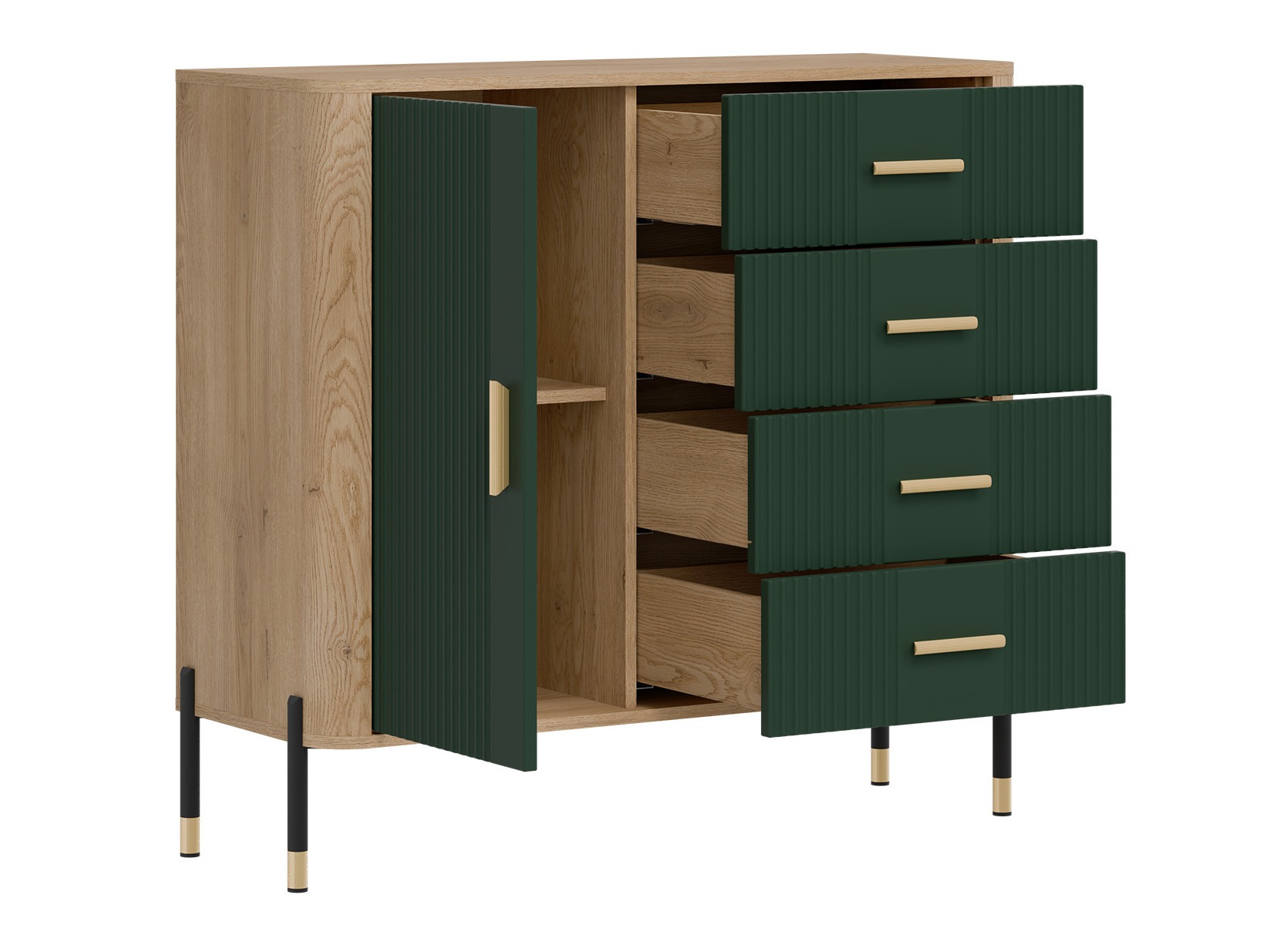 Chest of drawers Flosora 117 (Green)