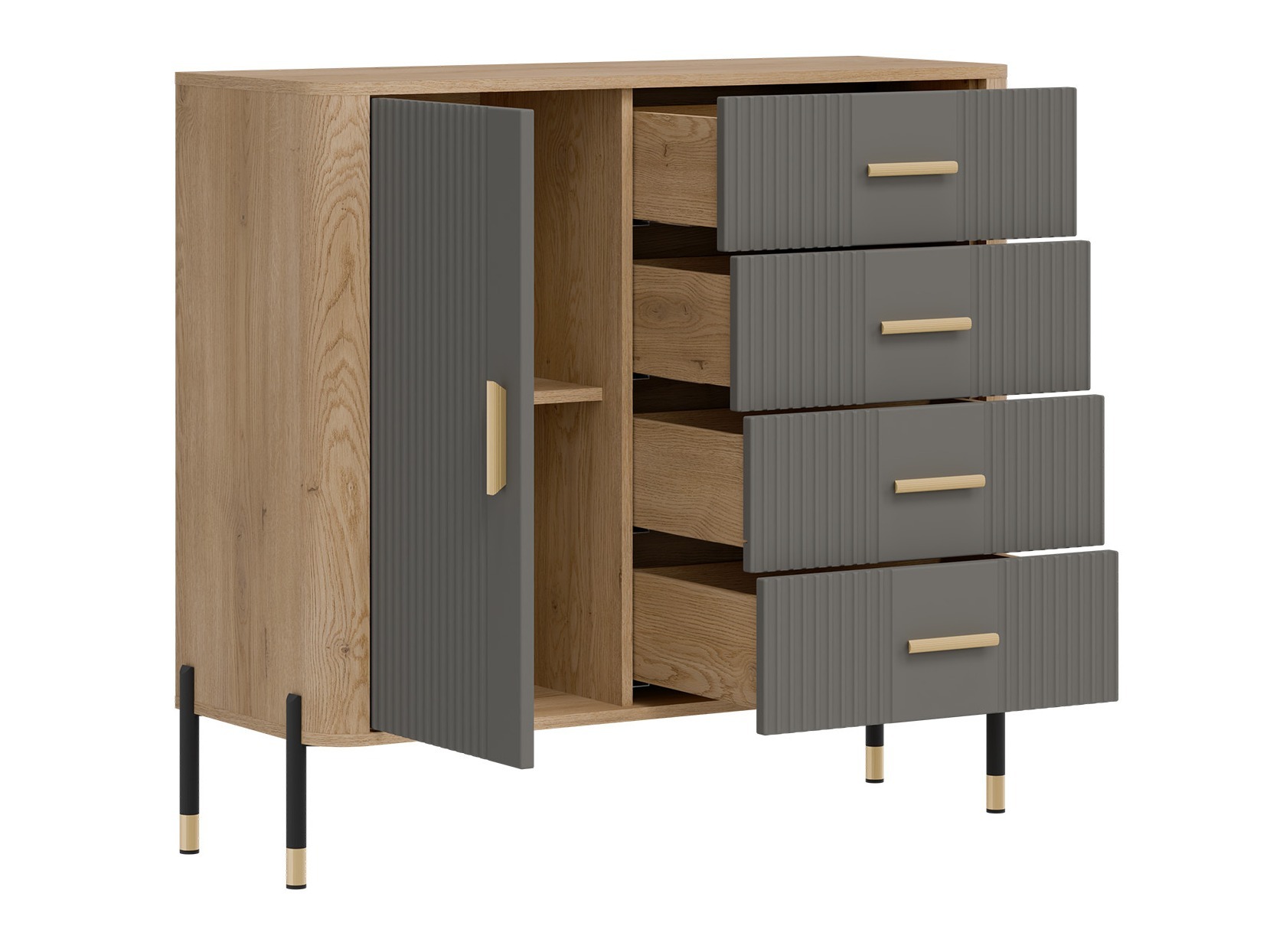 Chest of drawers Flosora 117 (Grey)