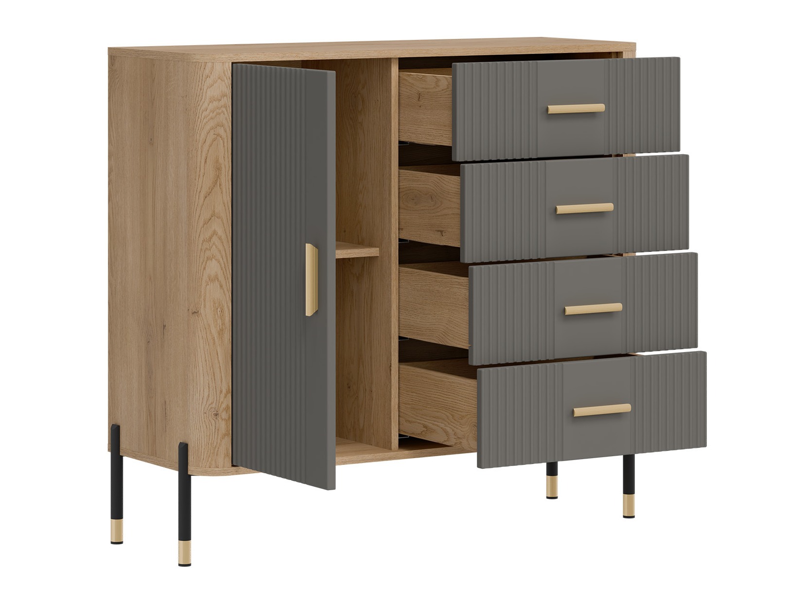 Chest of drawers Flosora 117 (Grey)