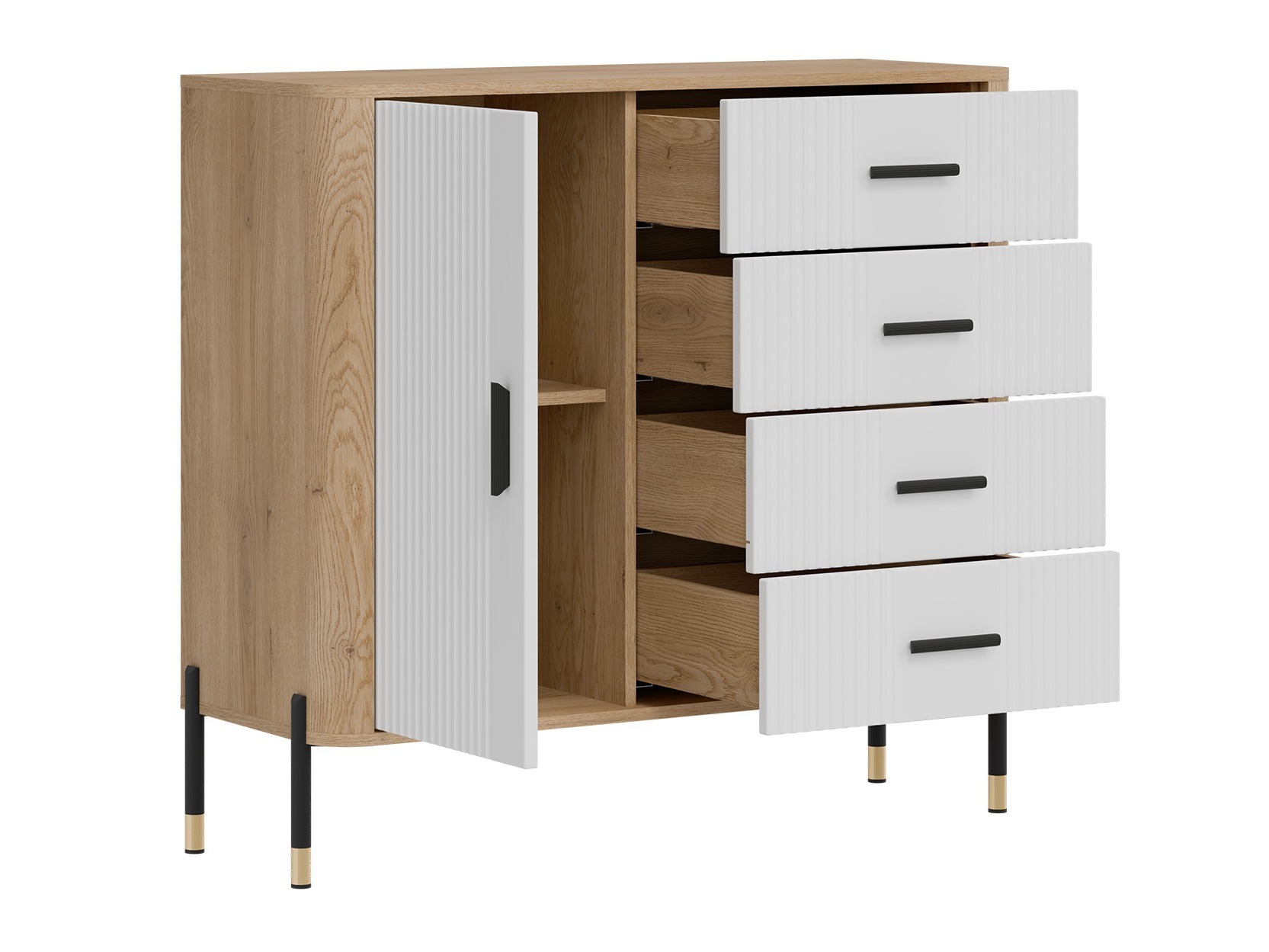 Chest of drawers Flosora 117 (White)