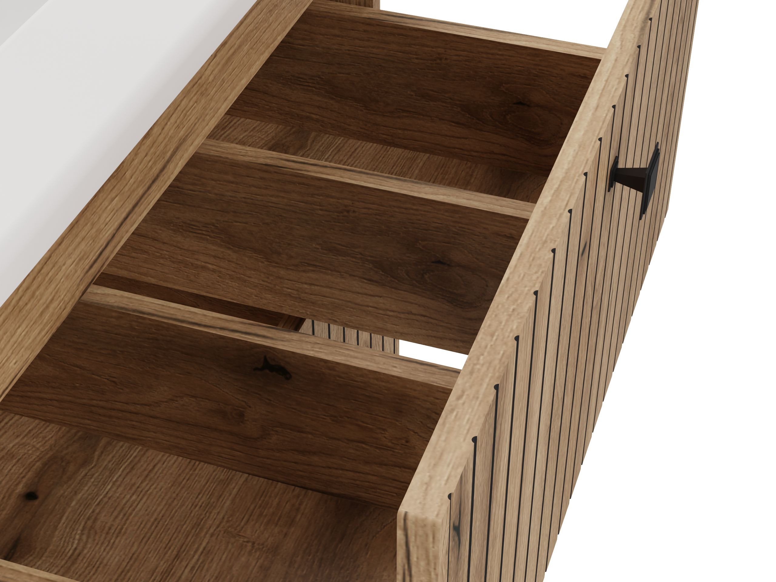 Wall-mounted bathroom cabinet for washbasin Mandeville 314 (Oak)