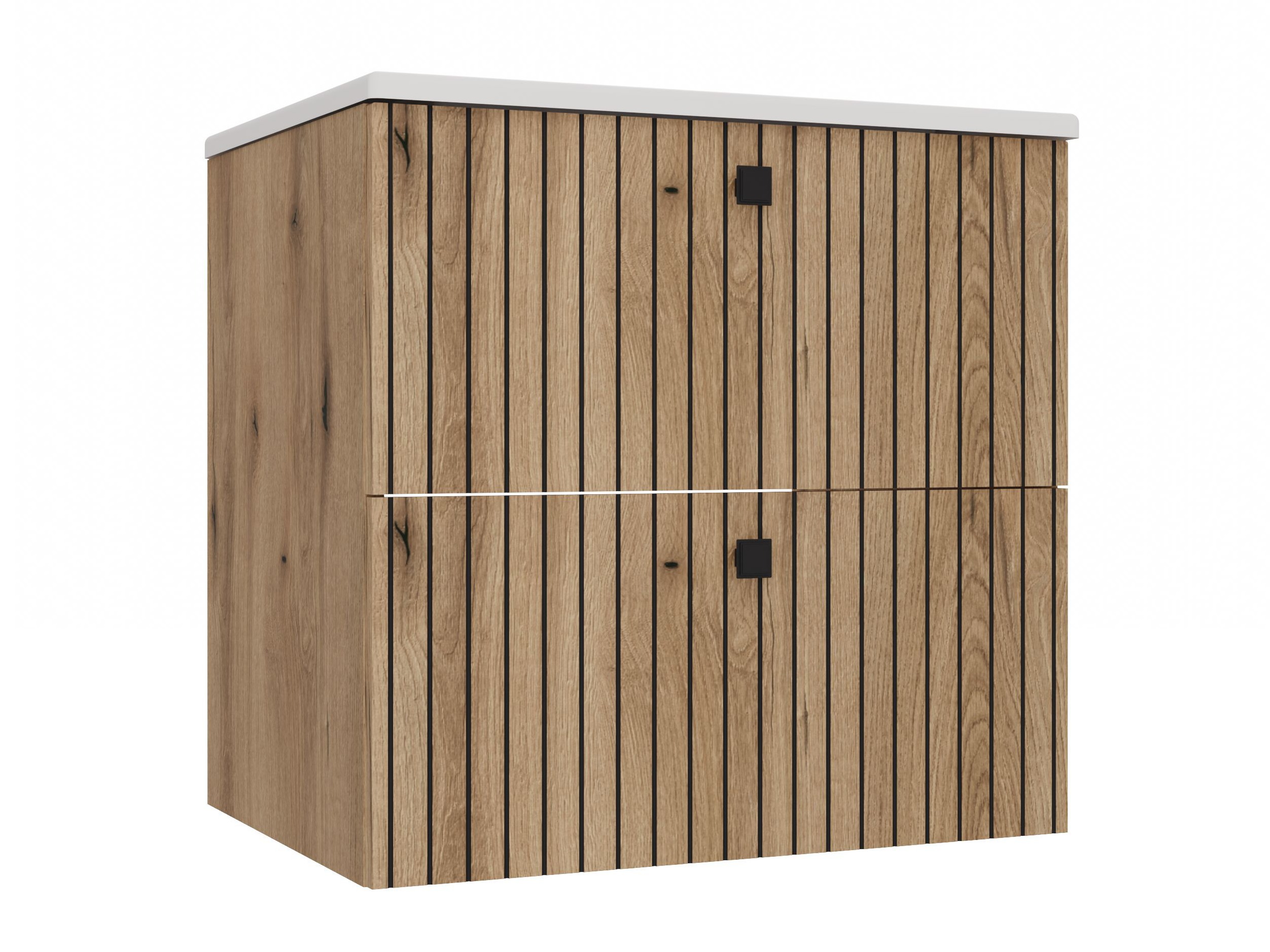 Wall-mounted bathroom cabinet for washbasin Mandeville 314 (Oak)