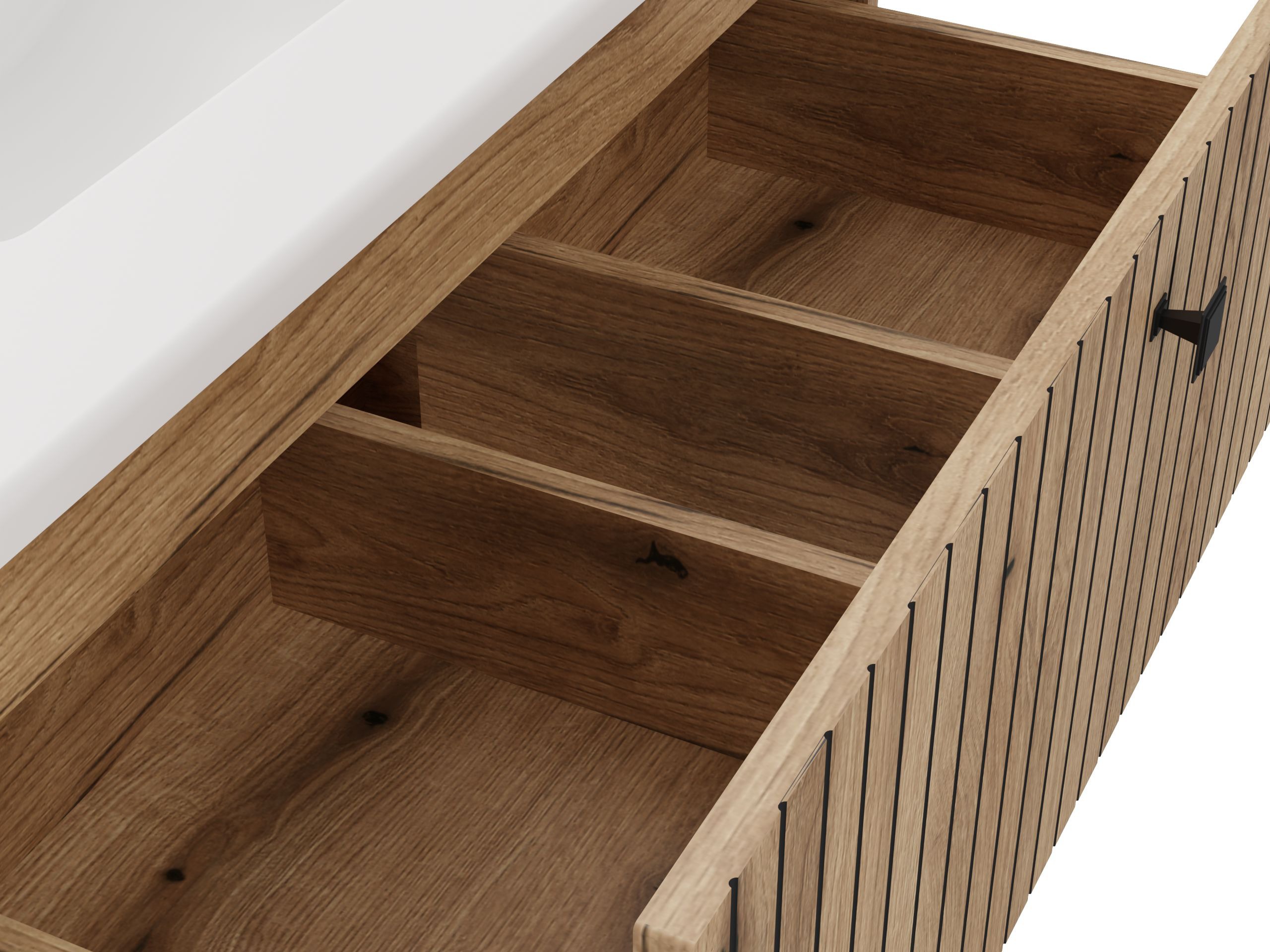 Wall-mounted bathroom cabinet for washbasin Mandeville 315 (Oak)