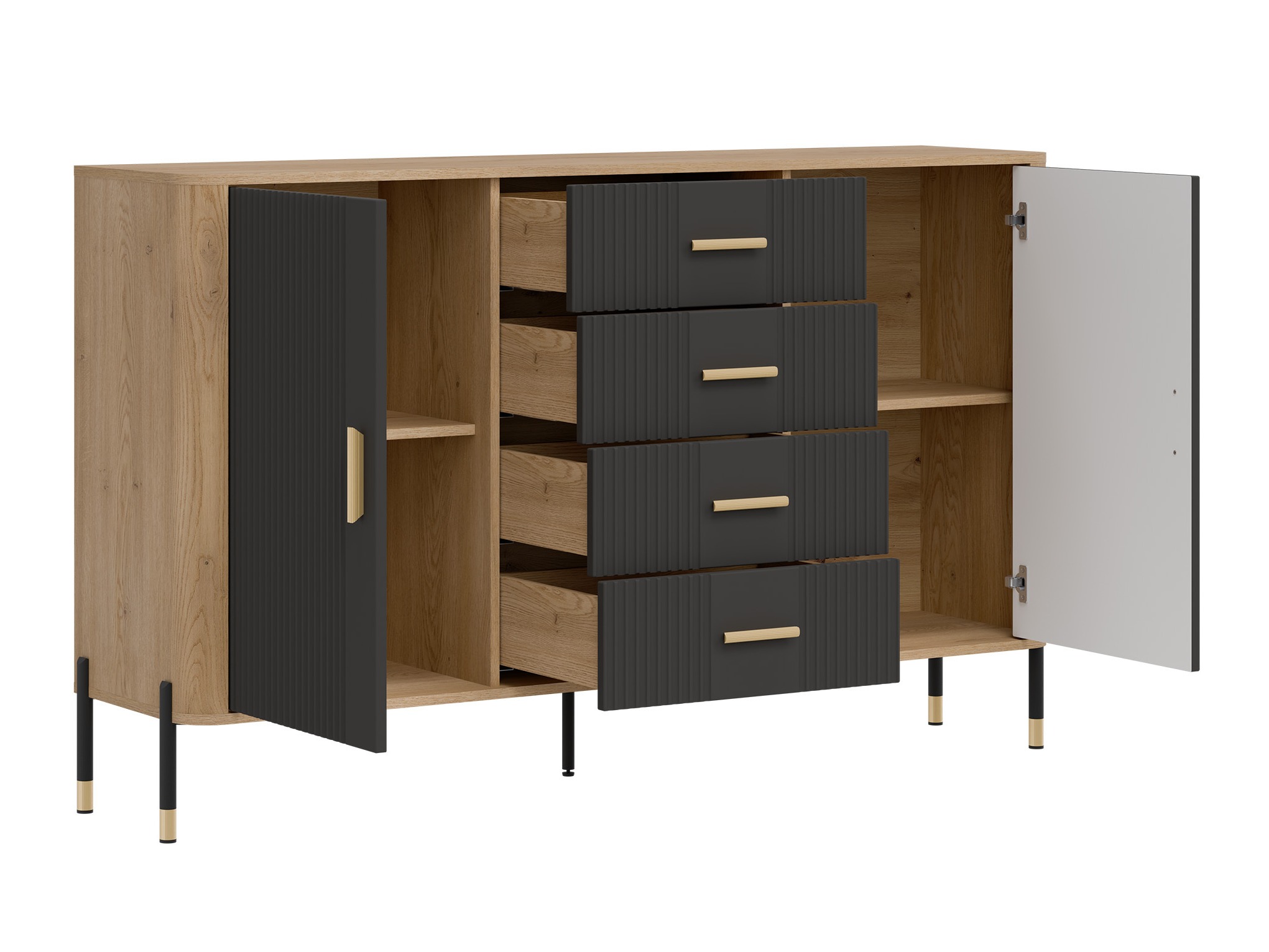 Chest of drawers Flosora 119 (Anthracite)