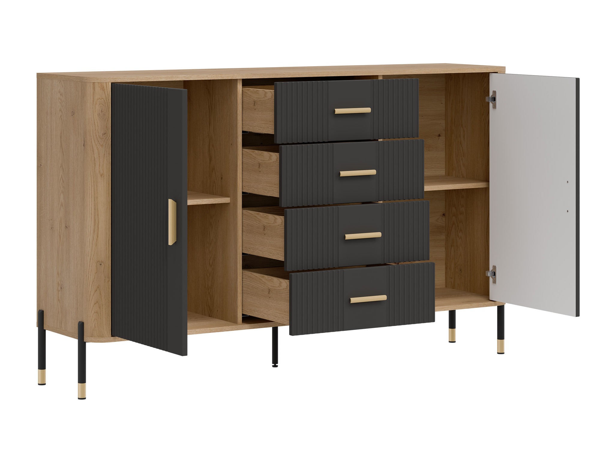 Chest of drawers Flosora 119 (Anthracite)