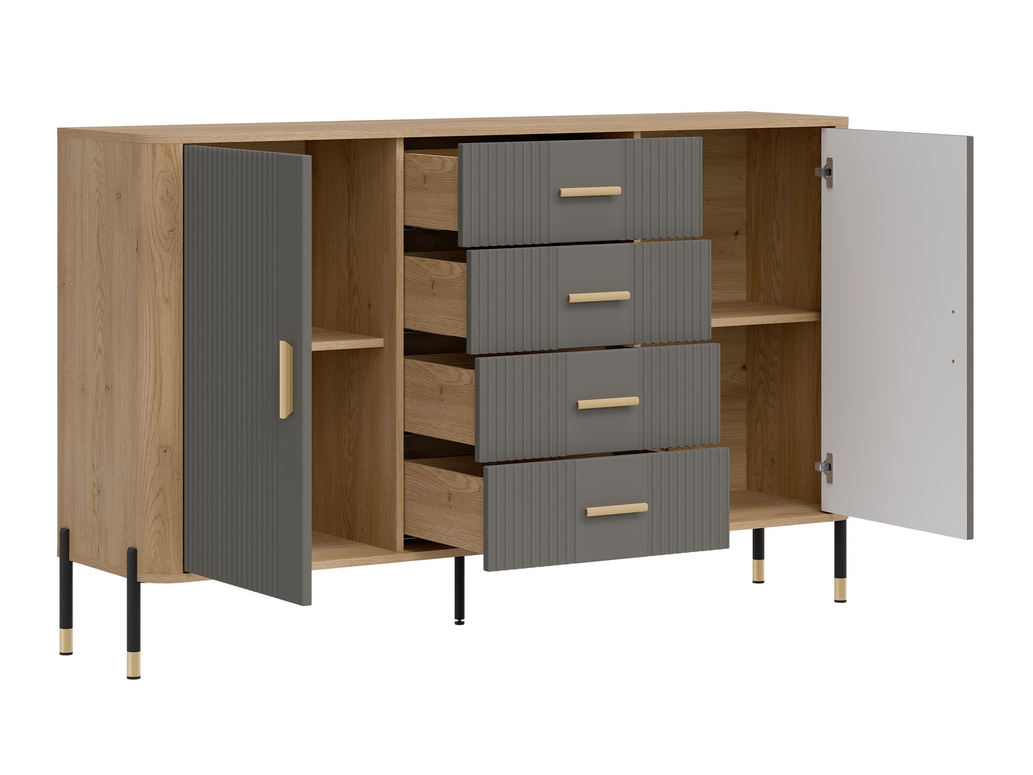 Chest of drawers Flosora 119 (Grey)