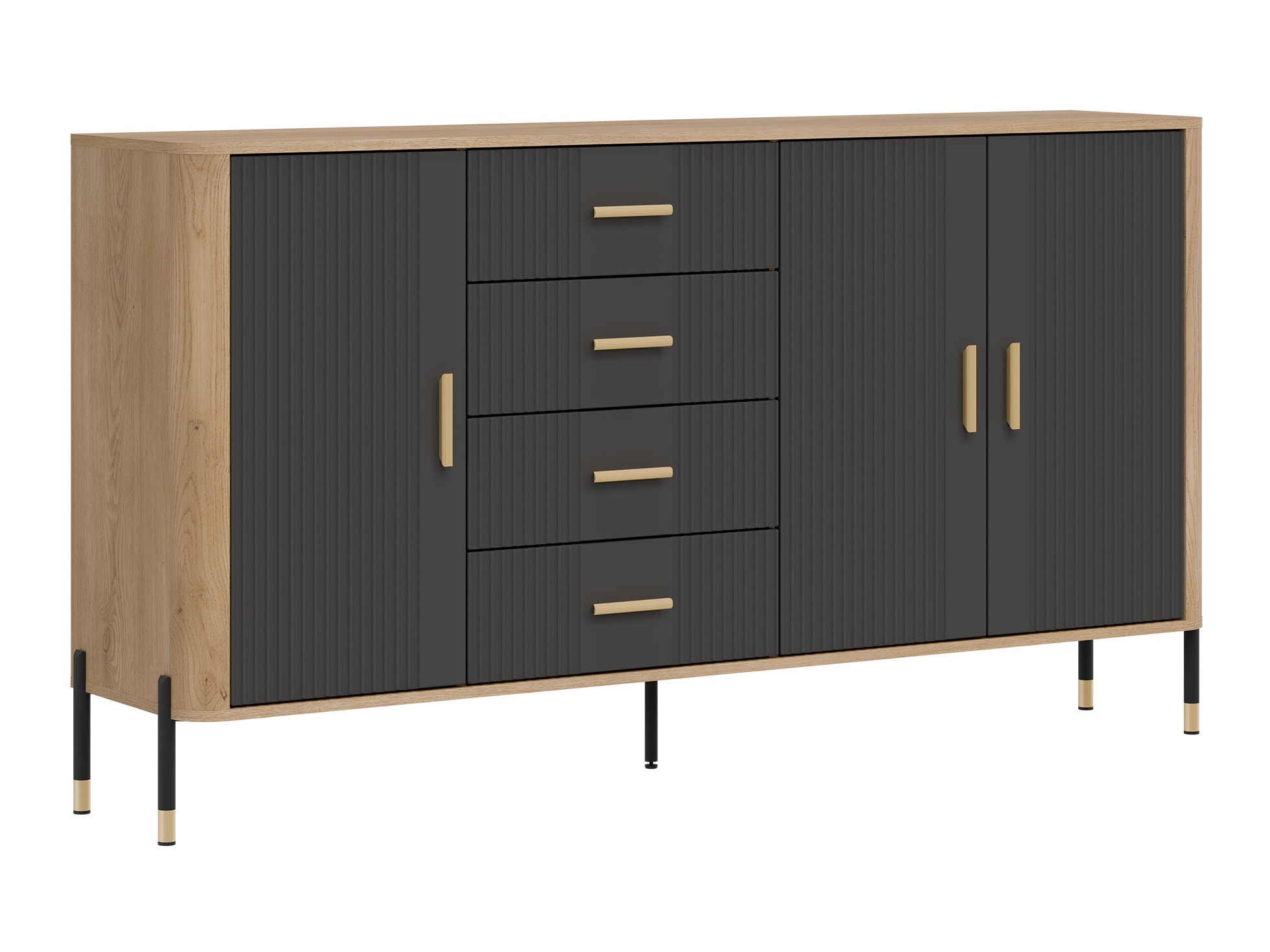 Chest of drawers Flosora 121 (Anthracite)