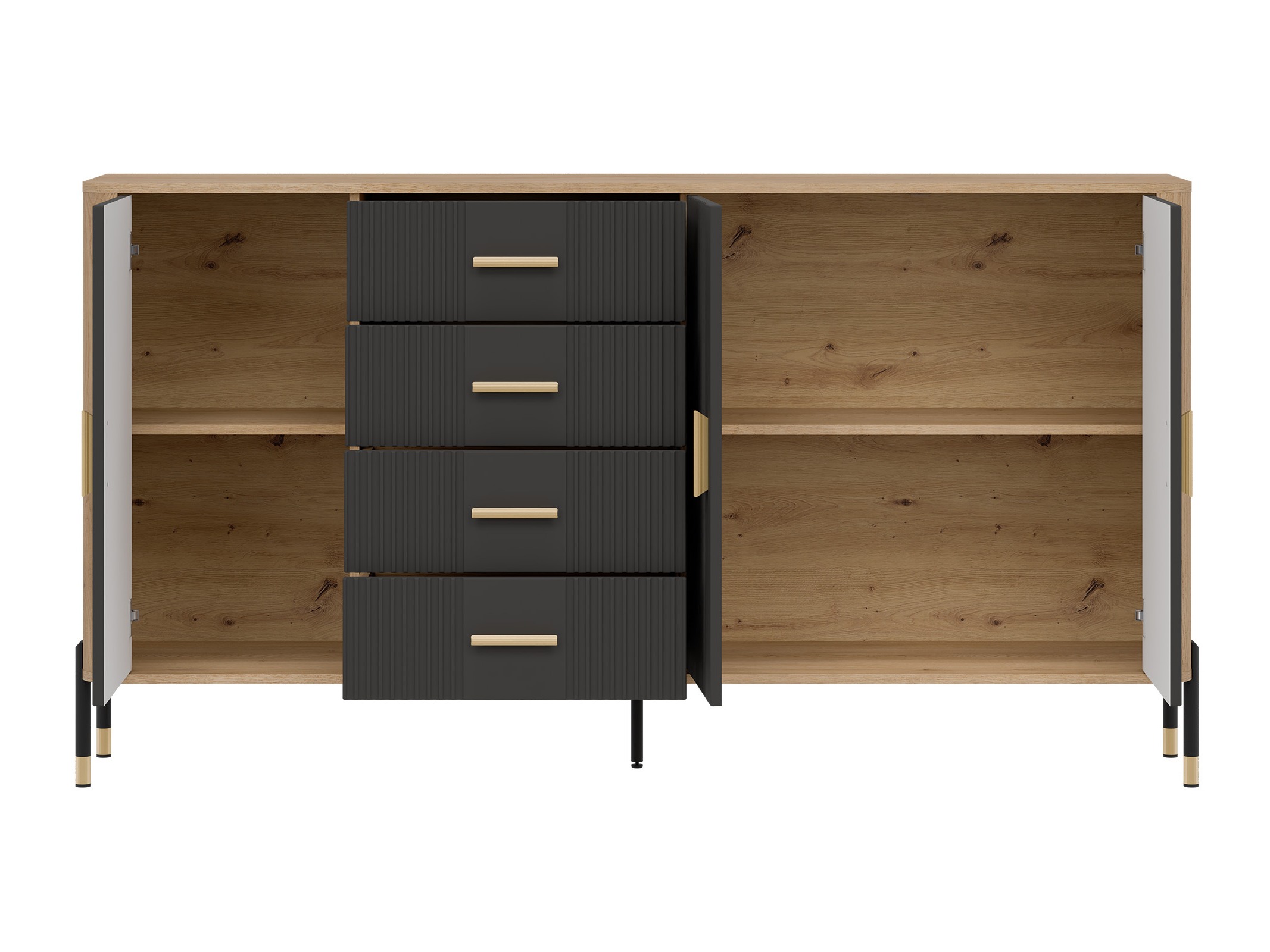 Chest of drawers Flosora 121 (Anthracite)