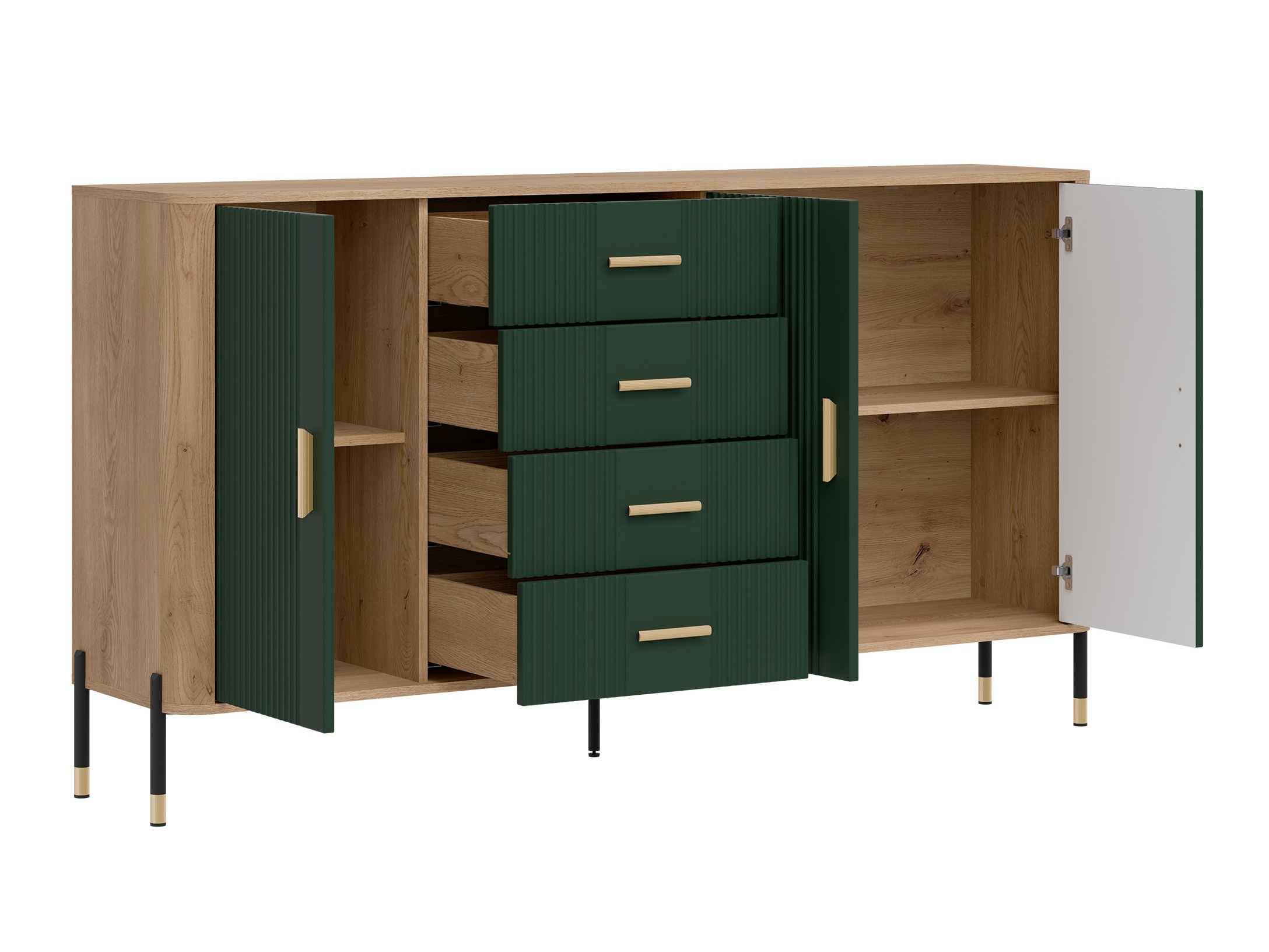 Chest of drawers Flosora 121 (Green)