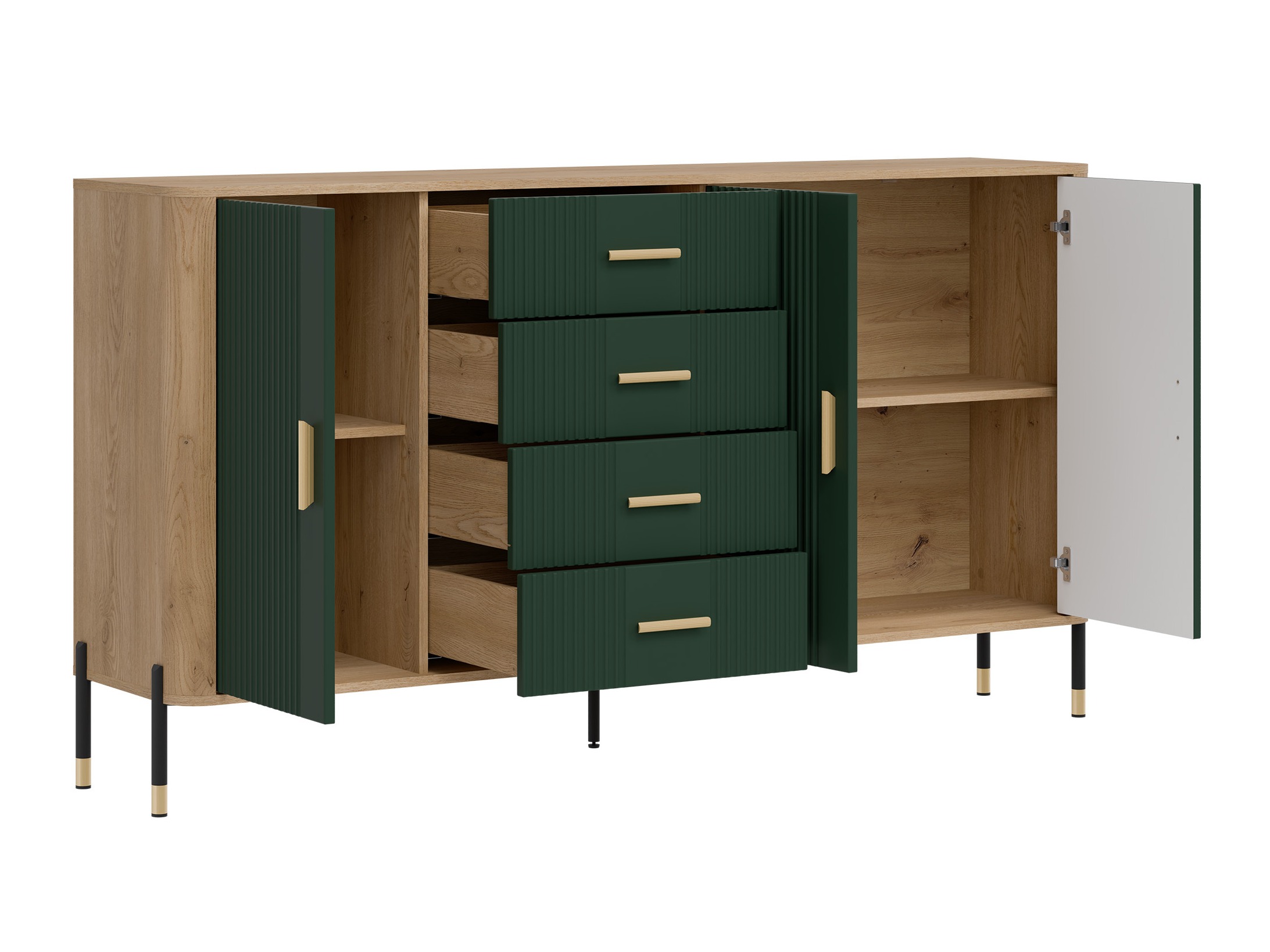 Chest of drawers Flosora 121 (Green)