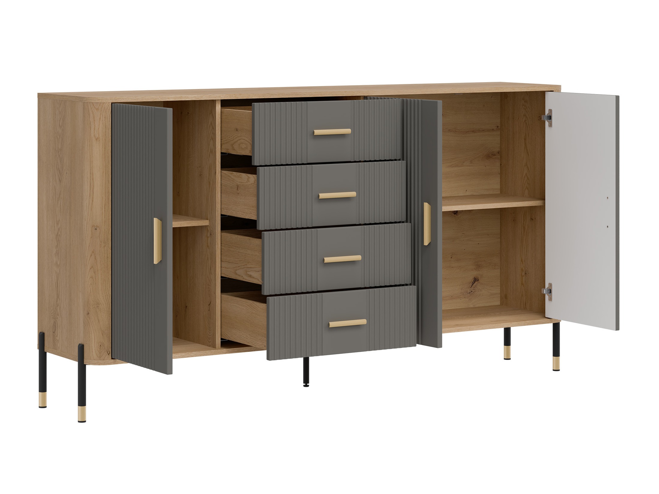 Chest of drawers Flosora 121 (Grey)