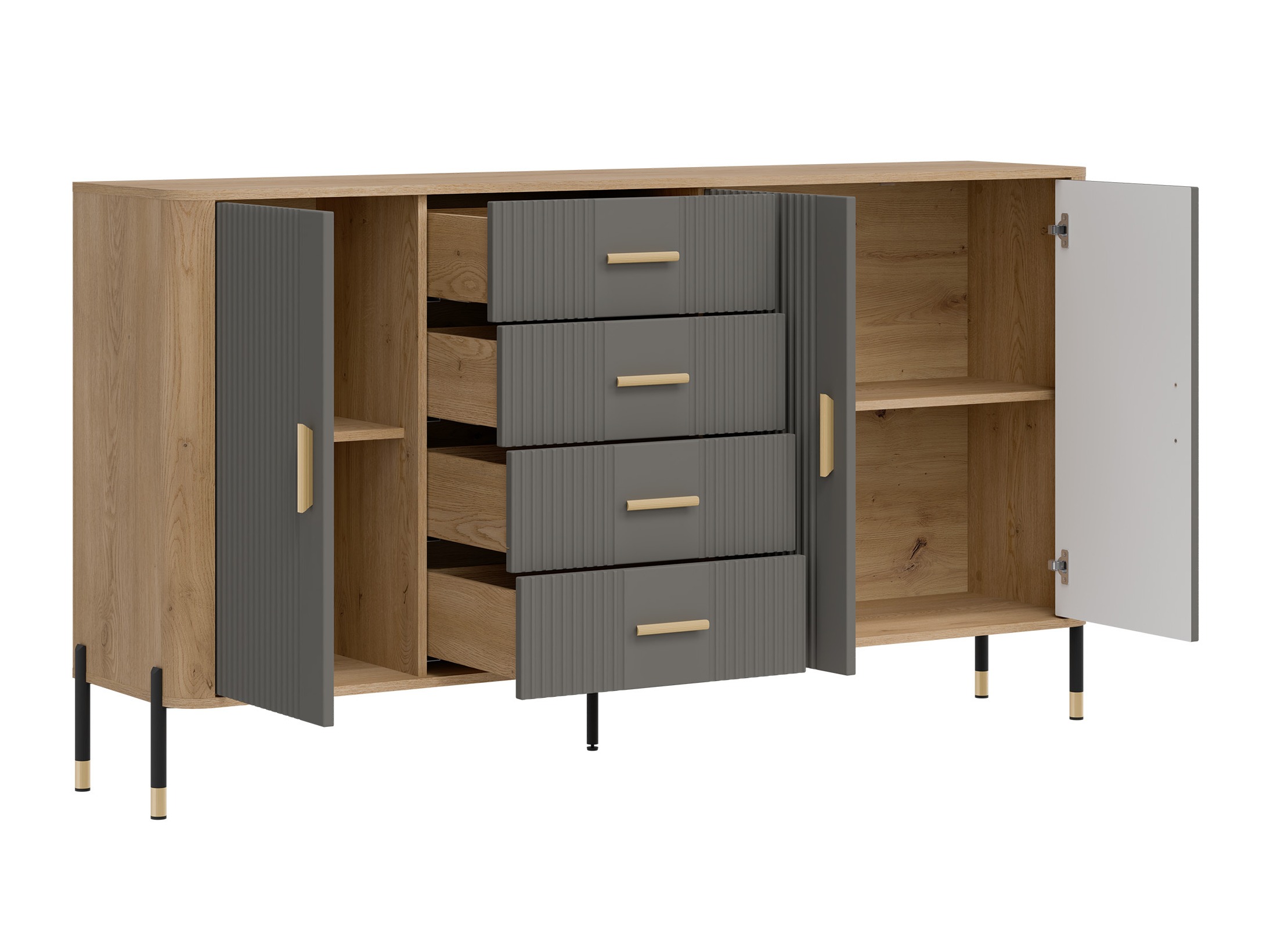 Chest of drawers Flosora 121 (Grey)