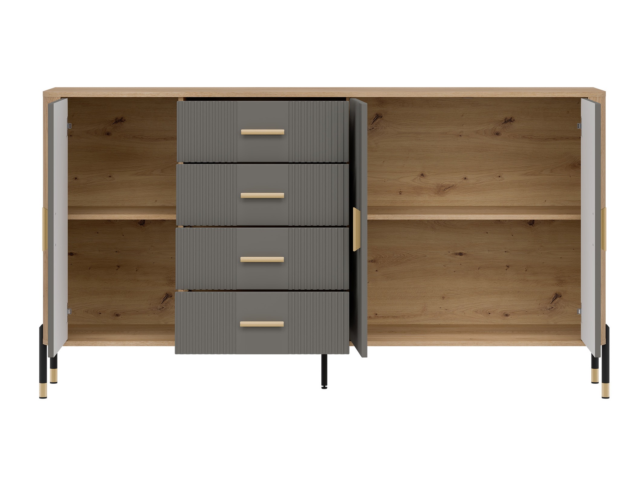Chest of drawers Flosora 121 (Grey)