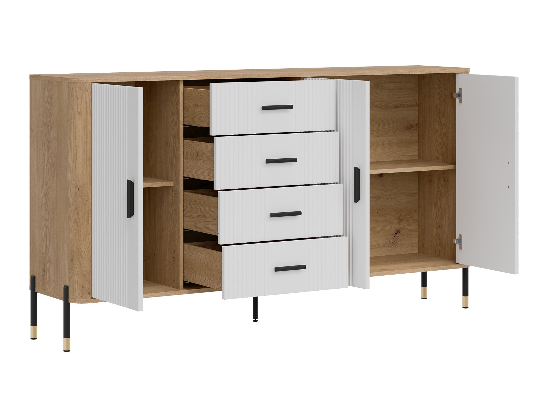 Chest of drawers Flosora 121 (White)