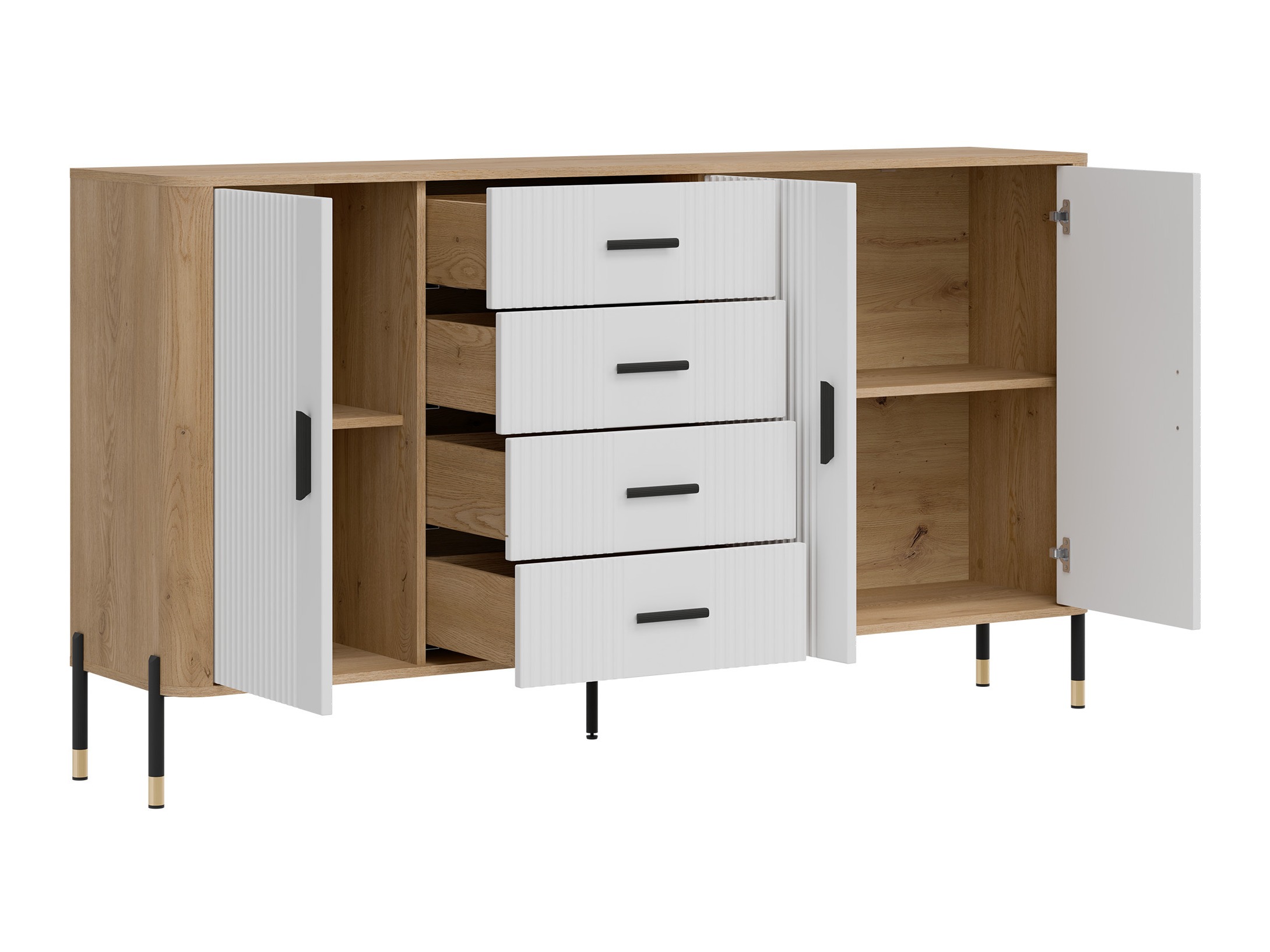 Chest of drawers Flosora 121 (White)