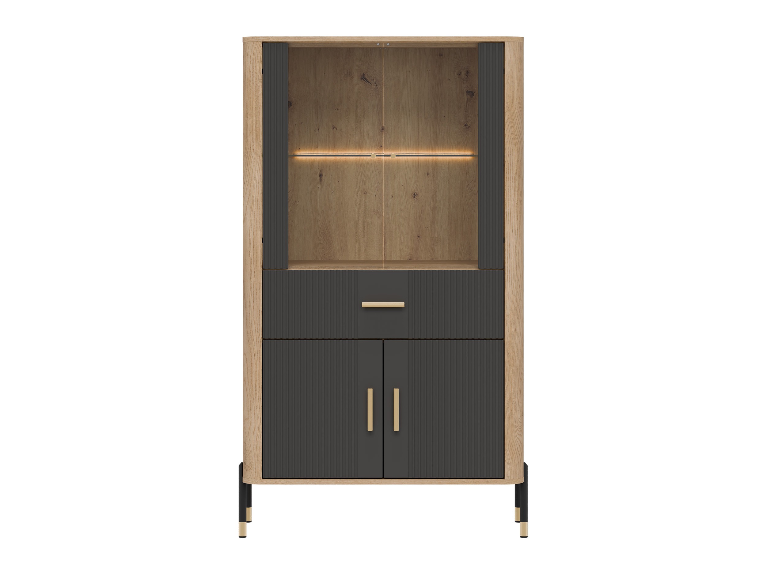 Bookcase Flosora 125 (Anthracite)