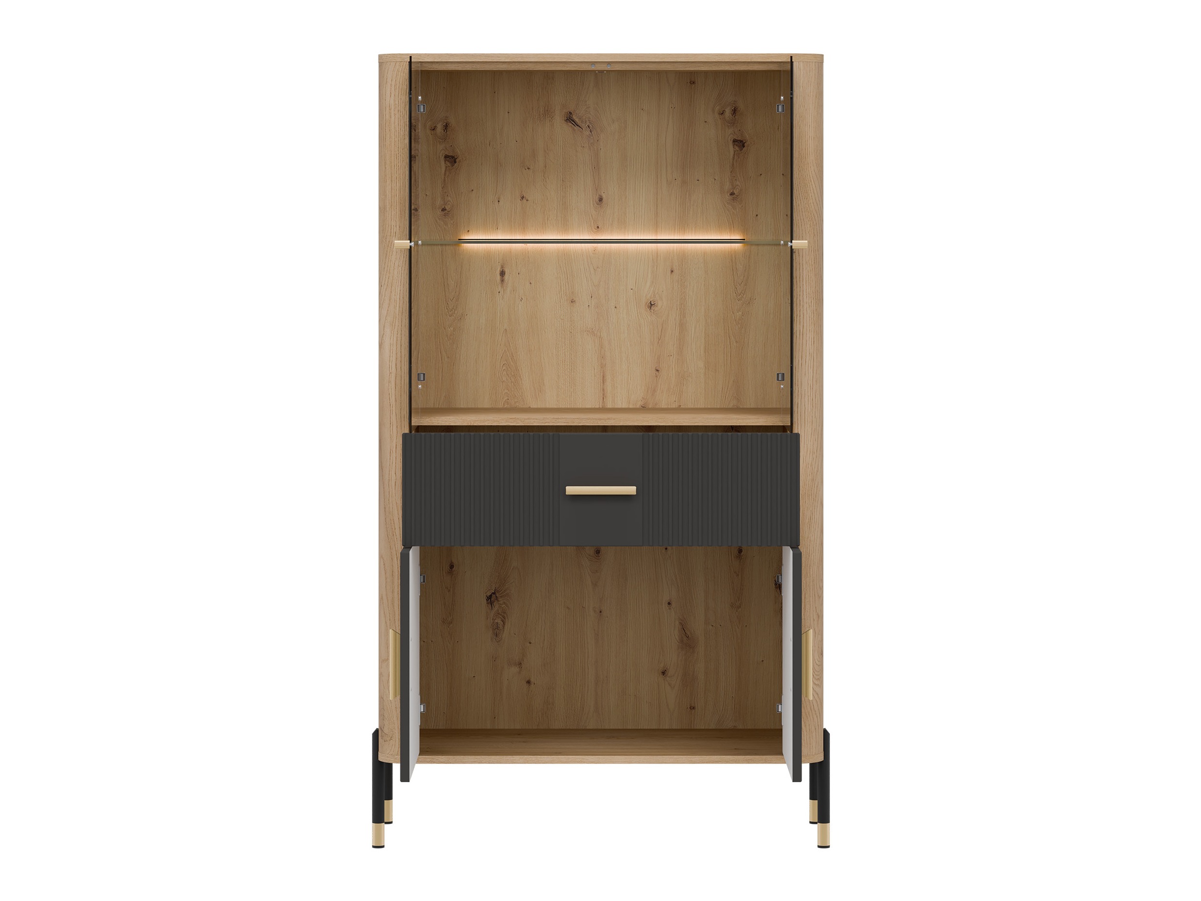 Bookcase Flosora 125 (Anthracite)
