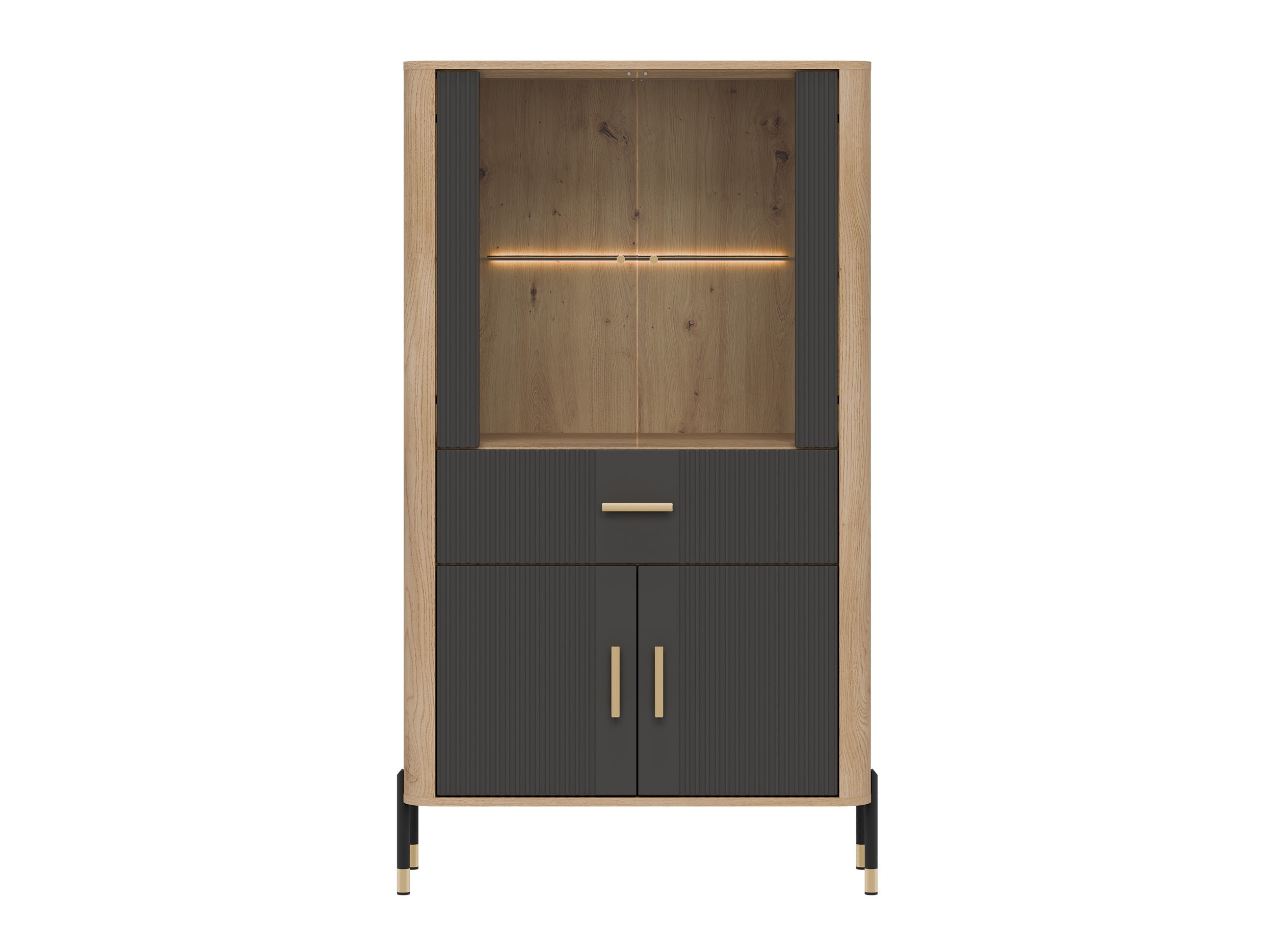 Bookcase Flosora 125 (Anthracite)