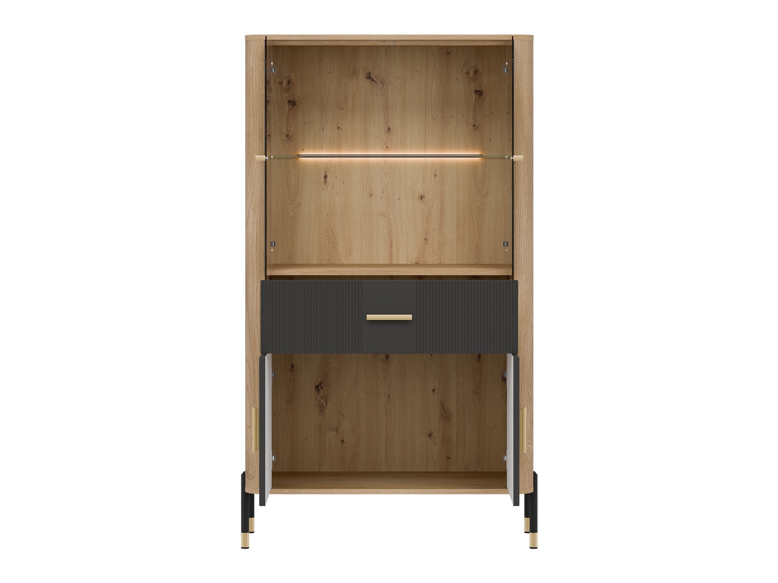 Bookcase Flosora 125 (Anthracite)